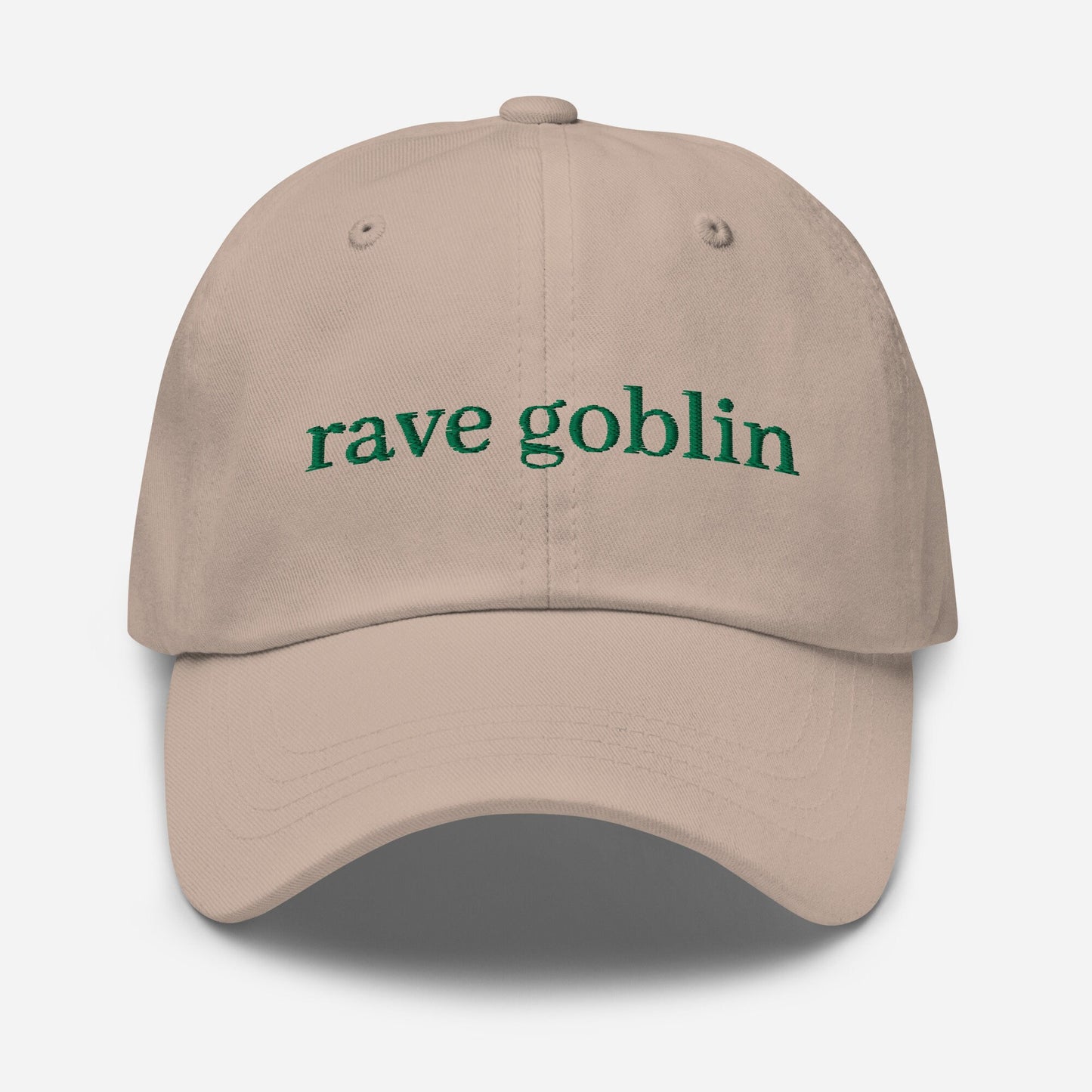 Rave Goblin - Gift for Ravers that club Goblin Mode - EDM, house, techno, electro, dnb, dubstep - Embroidered Cotton Hat