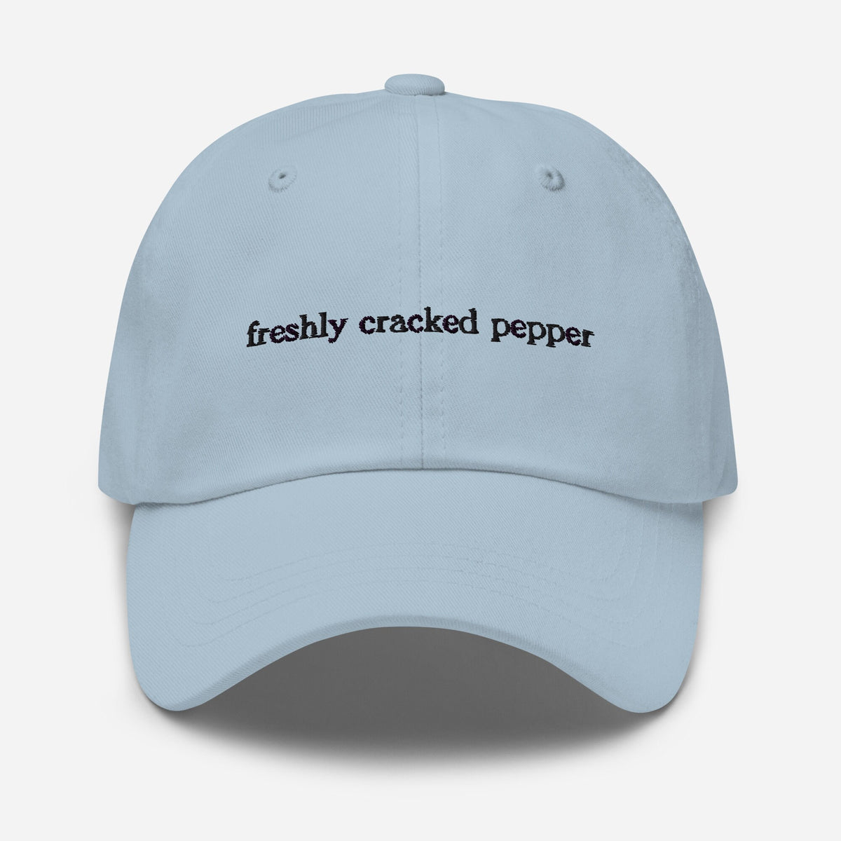 Cracked Pepper Dad Hat - Gift for Home Chef Food Fans - Embroidered Cotton Cap
