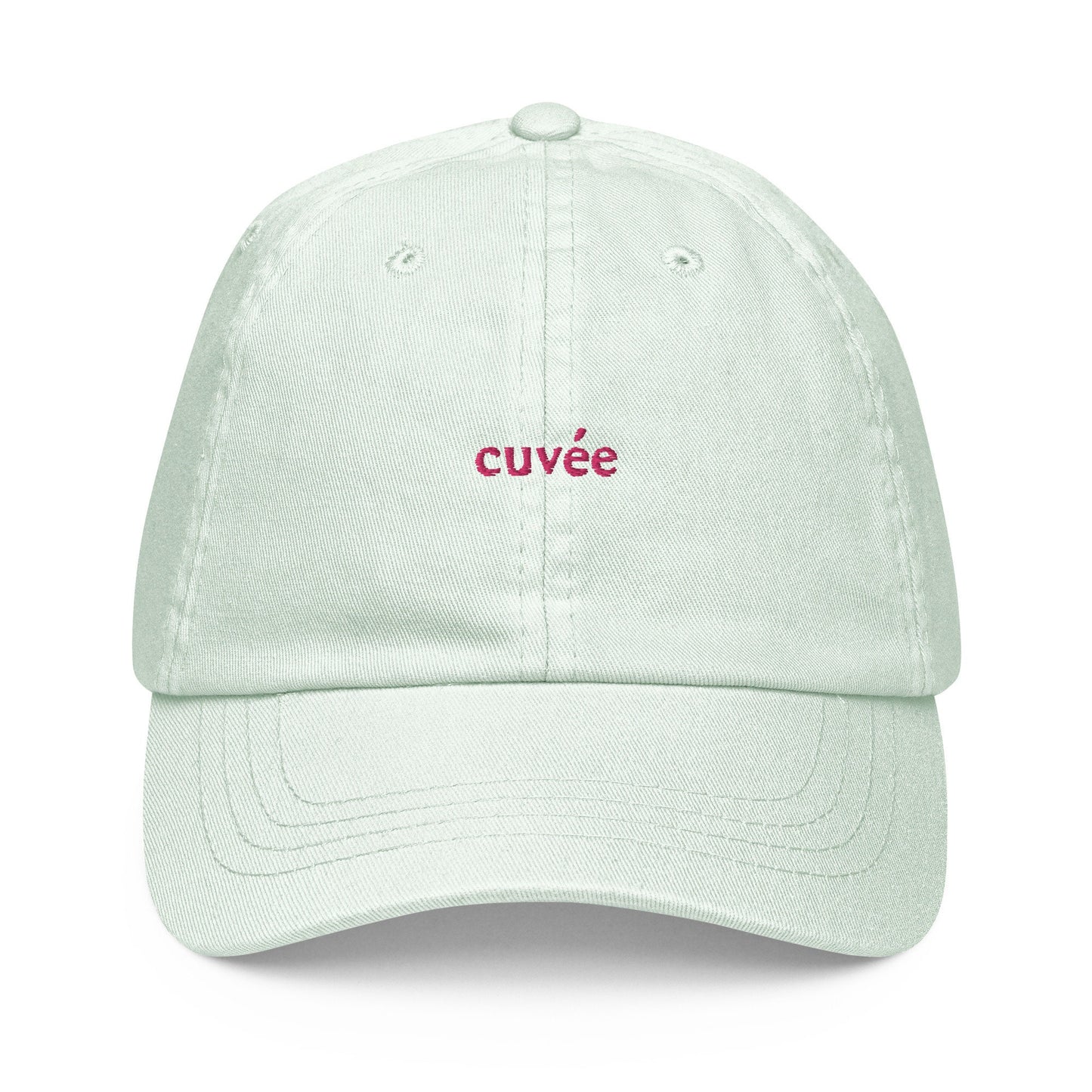 Cuvée Hat - Gift for french wine lovers - Pastel Cotton Embroidered Cap