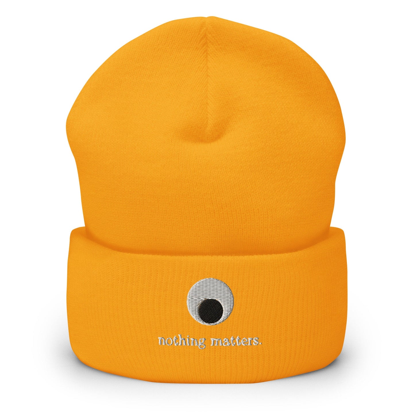 Nothing Matters Beanie - Everything Everywhere All At Once - A24 Film Fans Gift - Minimalist Embroidered Hypoallergenic Hat