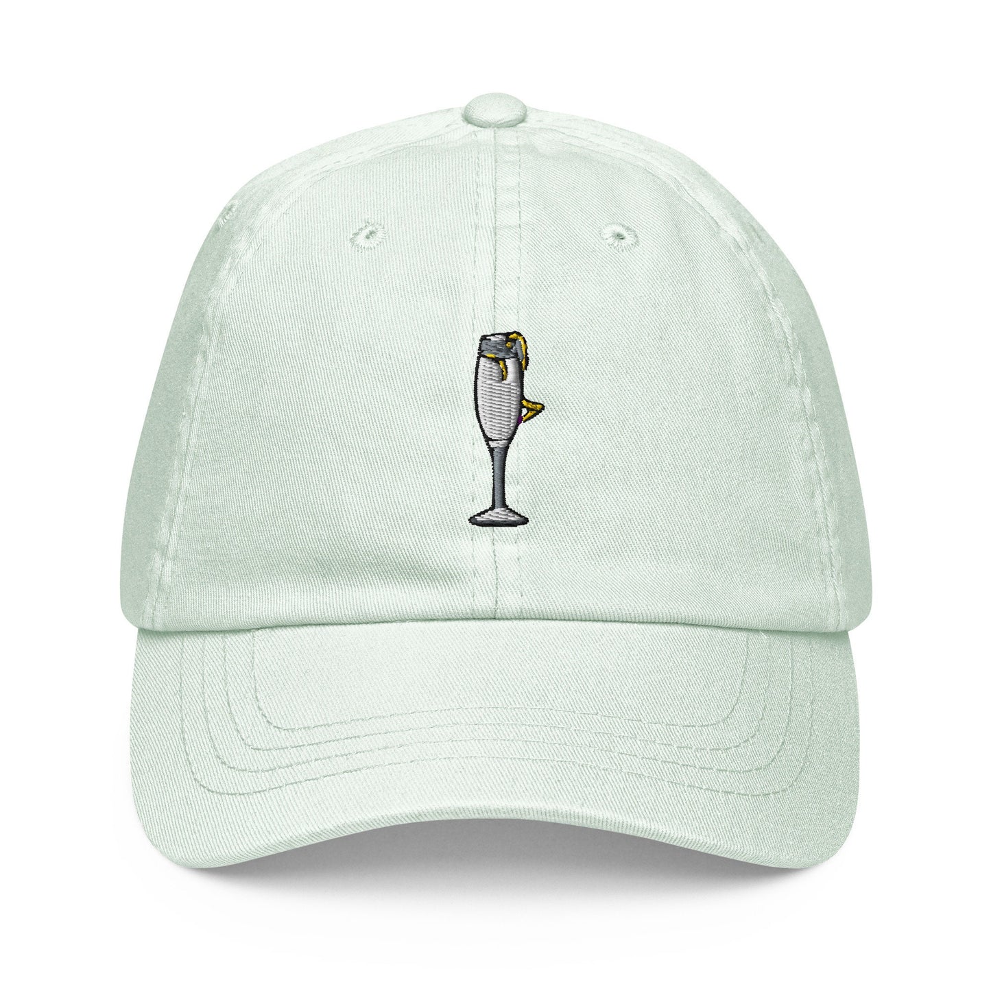 French 75 Dad Hat - Gift for Cocktail Lovers - Pastel Cotton Embroidered Cap