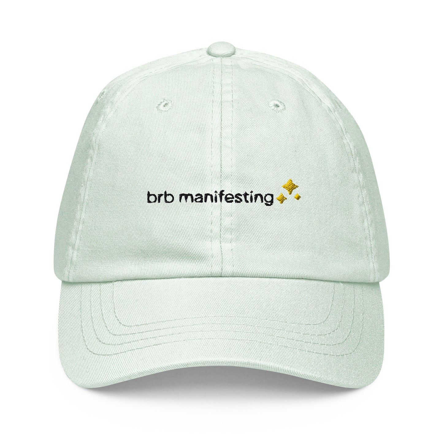 Manifesting Dad Hat - Good energy gift for her - Pastel Cotton Embroidered Cap