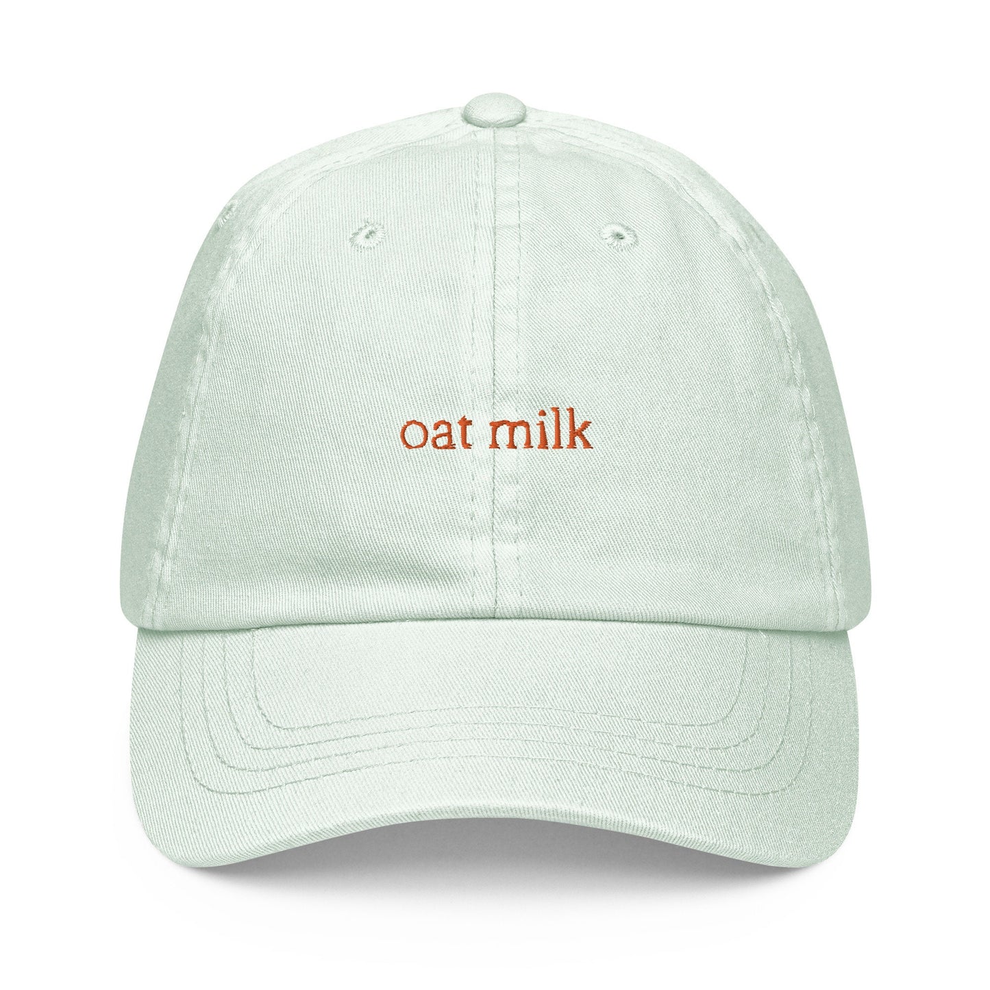 Oat Milk Dad Hat - Gift for Dairy Free Coffee Lovers - Minimalist Cotton Embroidered Cap