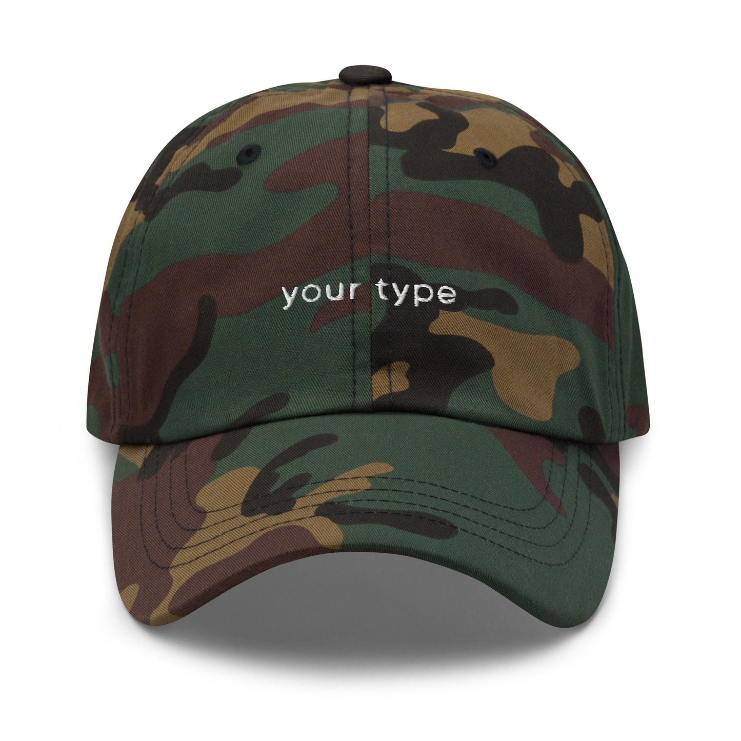 Your Type Hat - Gift for Hotties & Bad Gurlz - Minimalist Embroidered Cotton Cap copy