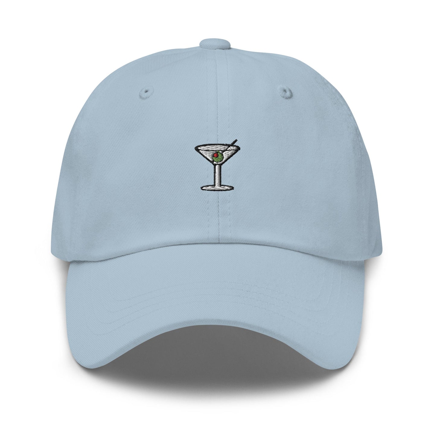Martini Dad Hat - Primary ColorWay - Gift for vodka gin cocktail lovers - Embroidered Cotton Cap