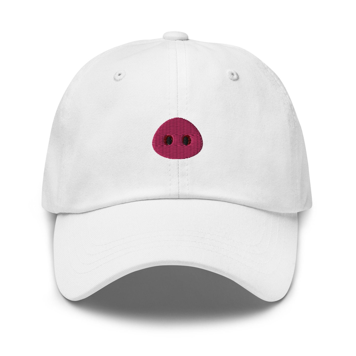 Pig Snout Hat - Embroidered Cotton Cap