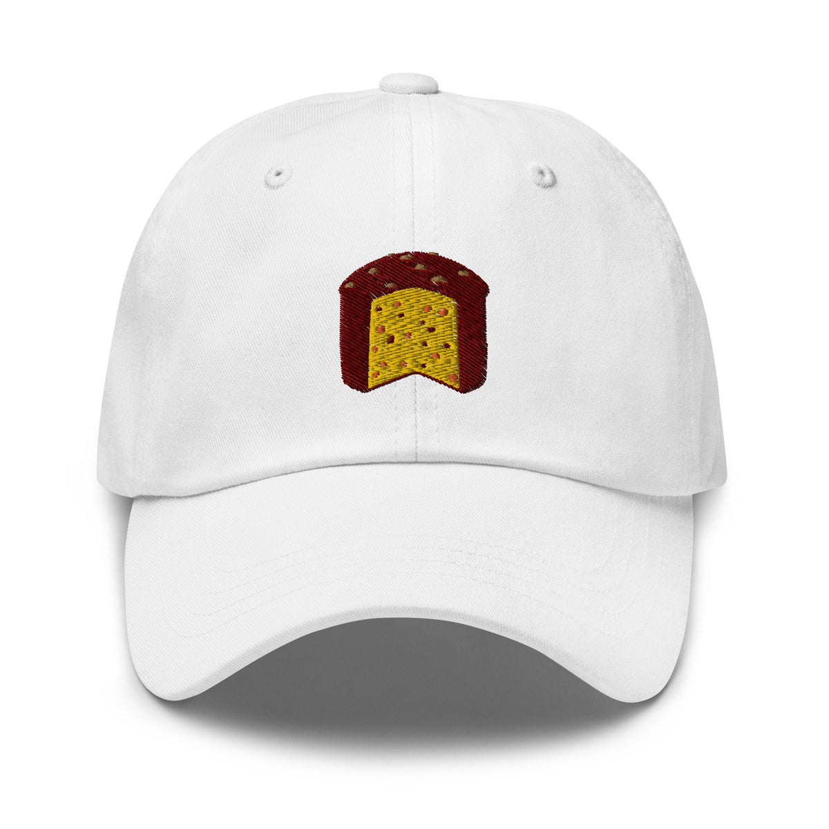 Panettone Hat - Italian Christmas New Years Bread - Fruit Cake - Multiple Colors - Cotton Embroidered Baseball Cap
