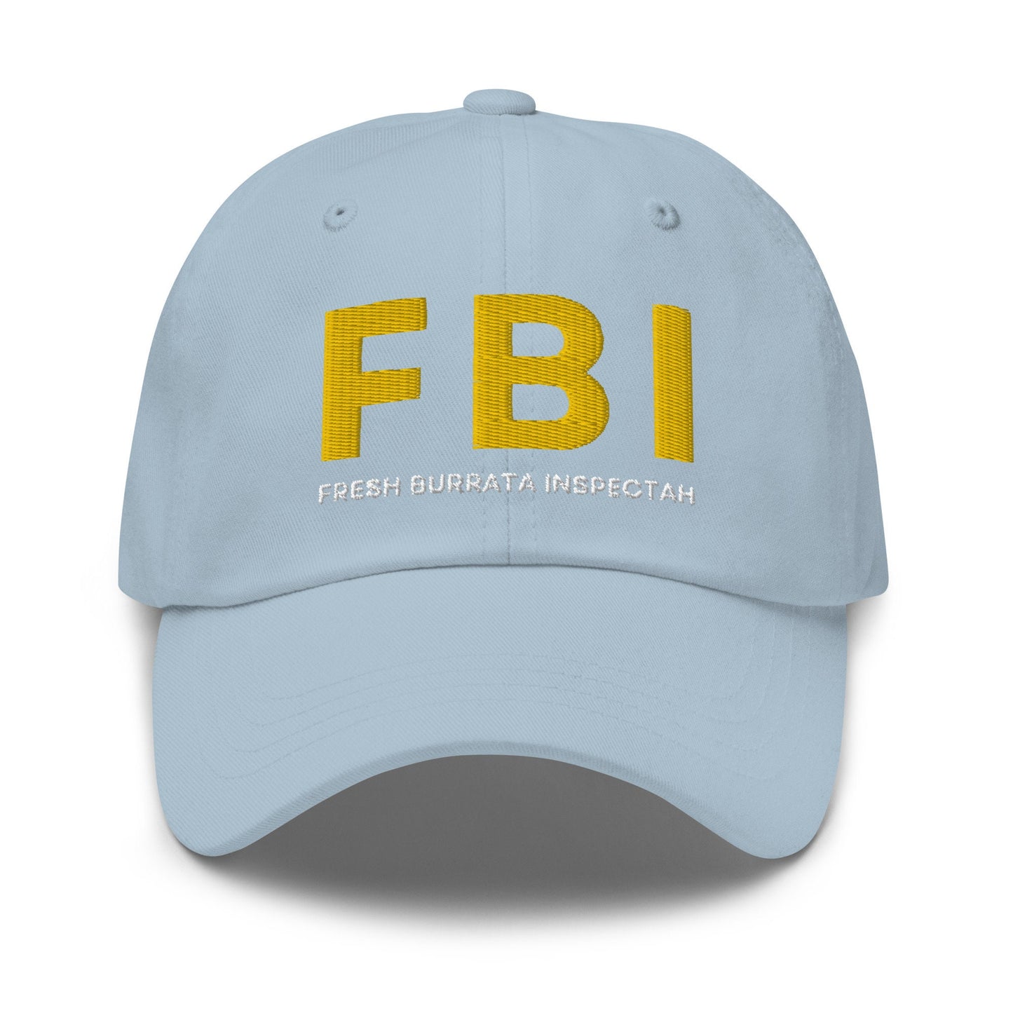 BURRATA Hat - Funny Italian Cheese Hat - Cotton Embroidered Baseball Cap - Multiple Colors