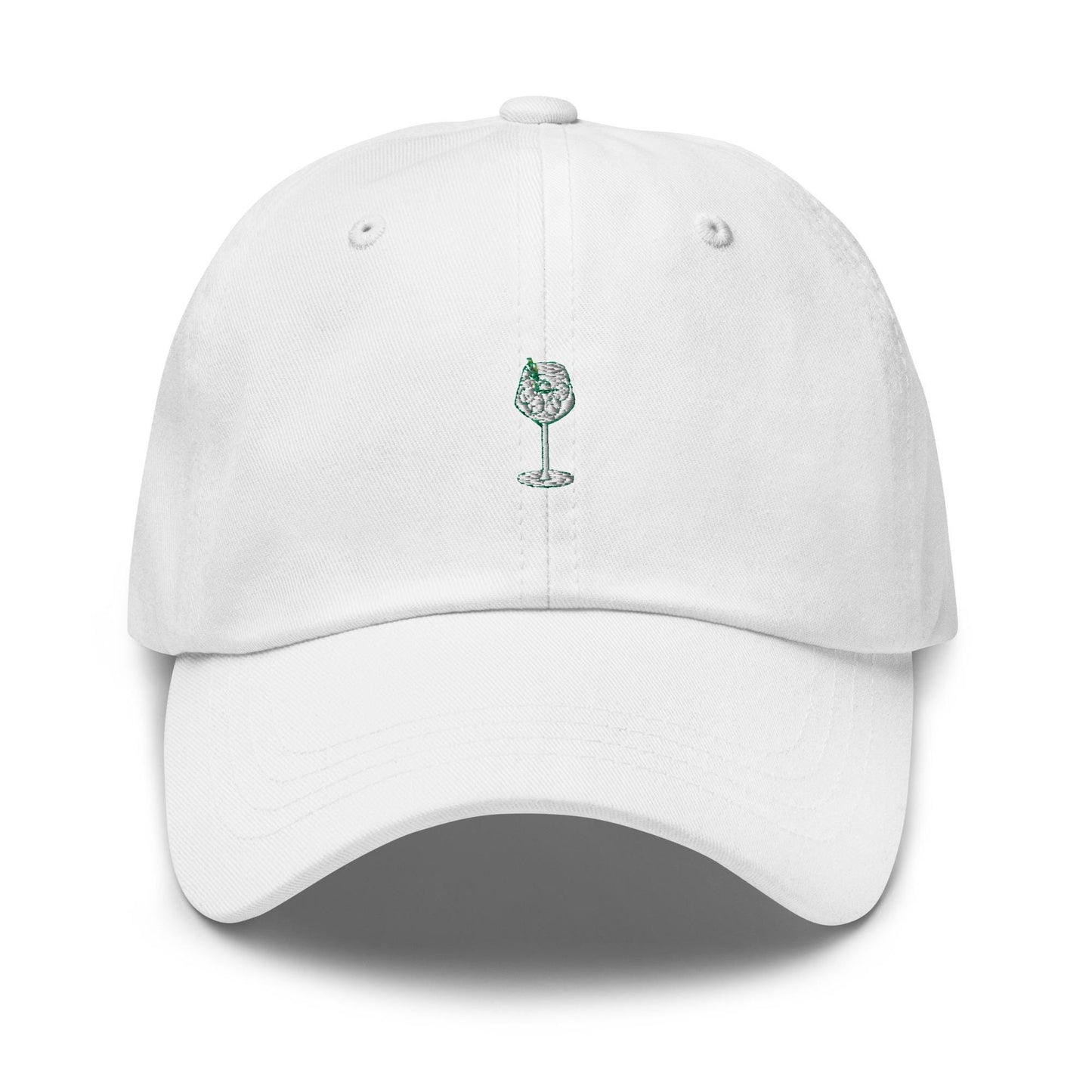 Hugo Spritz Hat - Small Embroidered Summer Cocktail Icon - Minimalist Bachelorette Gift - European Drink Aesthetic