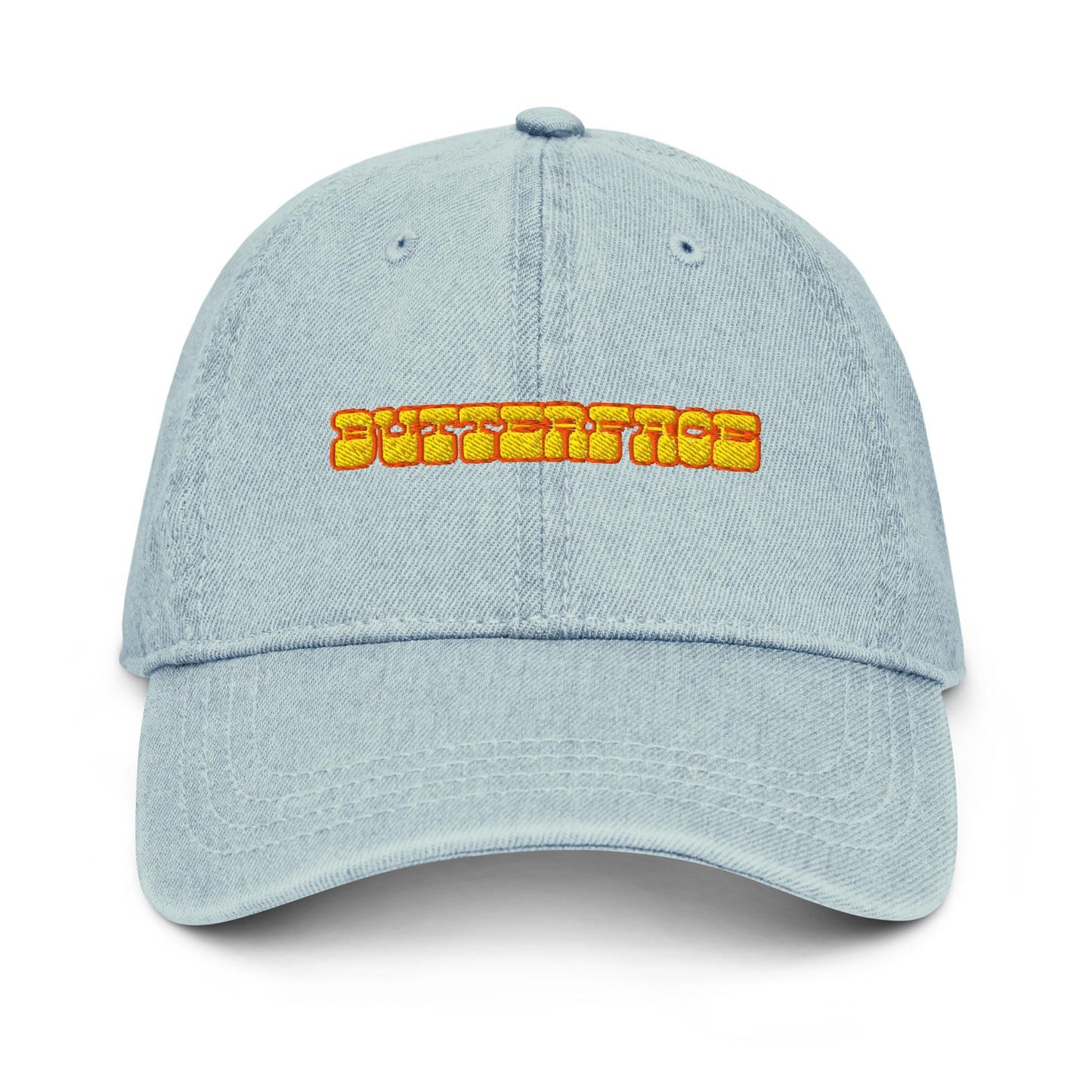 Butterface Dad Hat – Embroidered Bold Serif Hat for Ironic Foodie Girls and Snack Culture Icons