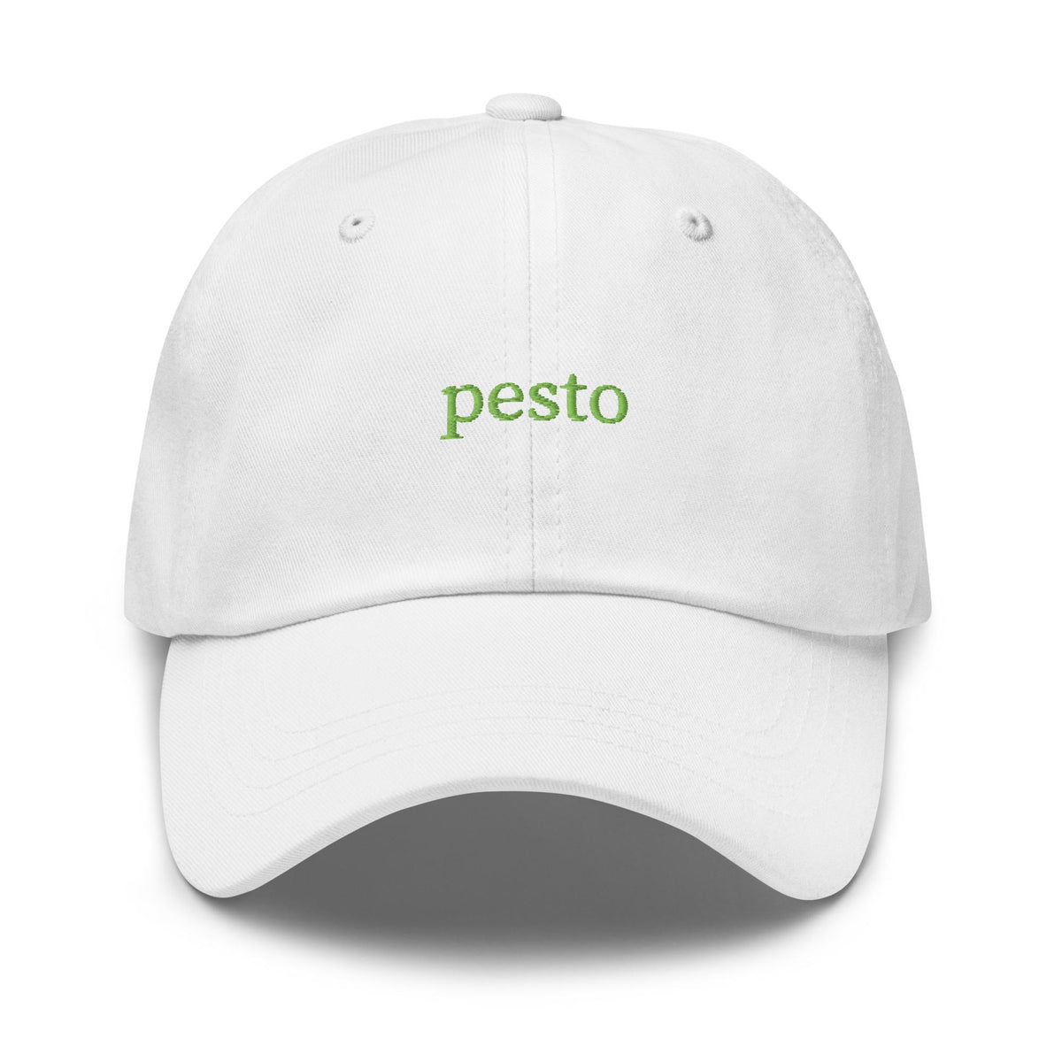 Pesto – Embroidered Denim Dad Hat for Pasta Lovers, Foodie Icons & Sauce Enthusiasts