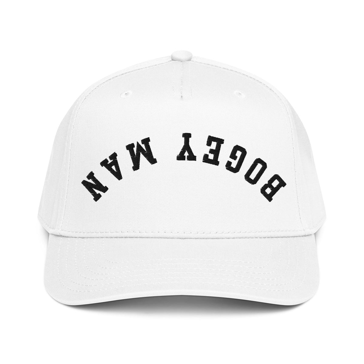 Bogey Man Upside Down Snapback - Funny Golf Hat, Two Tone Cap