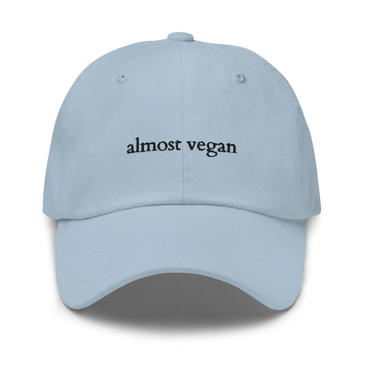 Almost Vegan Hat - Minimalist Embroidered Cotton Cap - Evilwater Originals