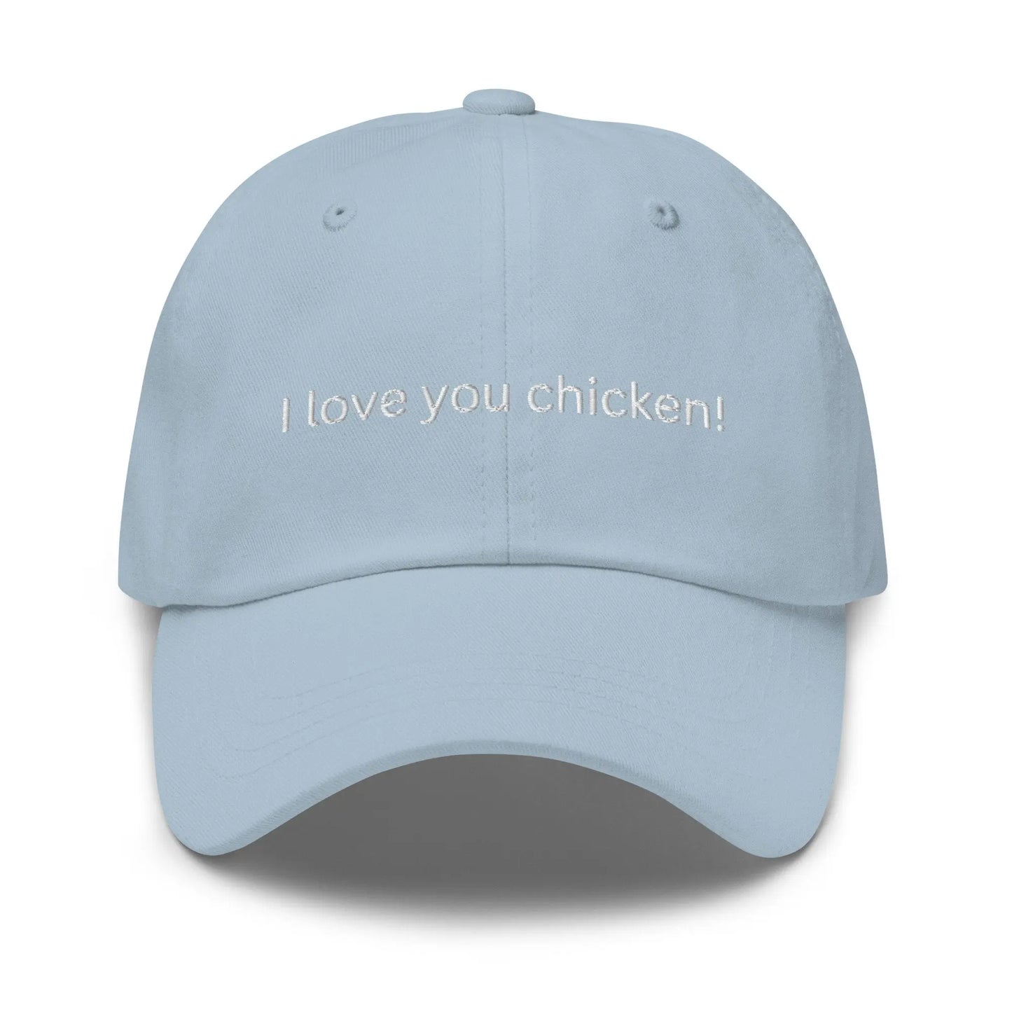 I love you chicken Hat - S90 Day Fiance UK Fans - Louise & Jose - Embroidered Cotton Cap - Multiple Primary Colors