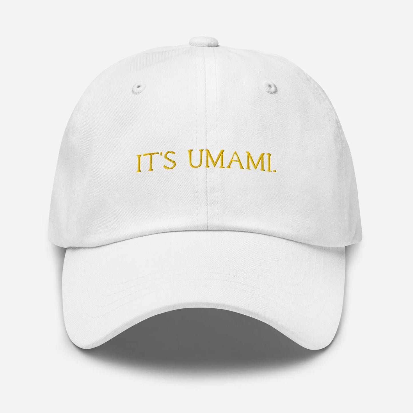 Umami Dad Hat - Gift for home chef and foodies - Handmade Custom Embroidered Cotton Cap