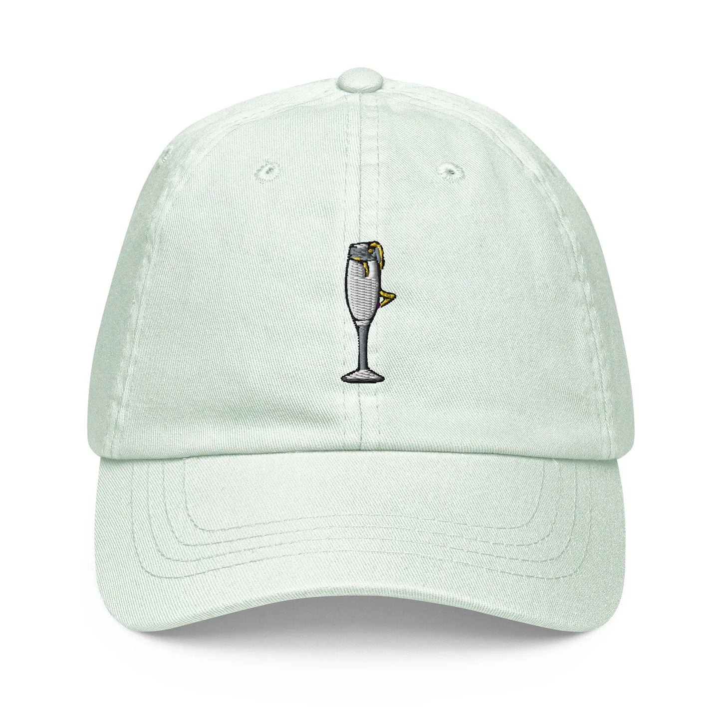 French 75 Dad Hat - Gift for Cocktail Lovers - Pastel Cotton Embroidered Cap
