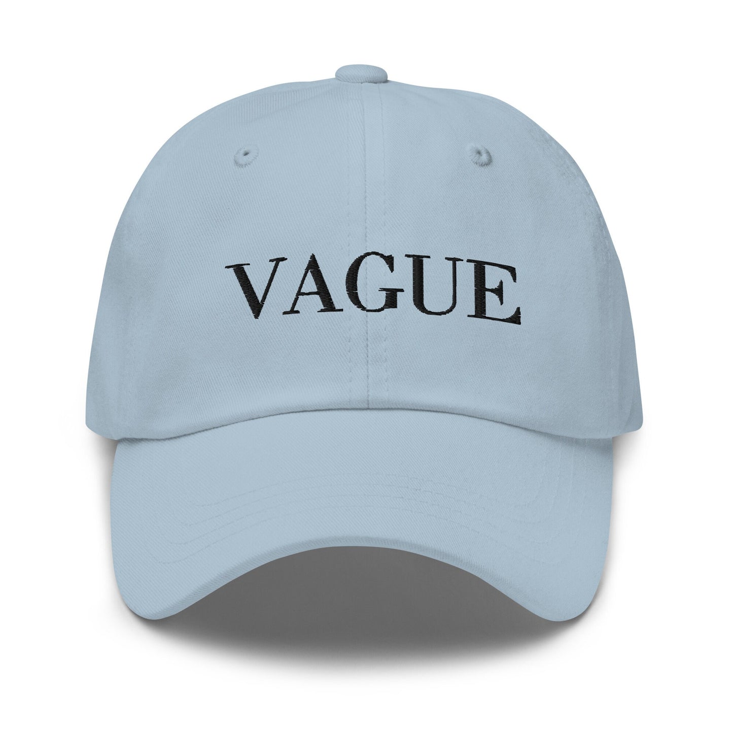 Vague hat - Funny Gift for Vogue Fashion Fans - Cotton Embroidered Cap