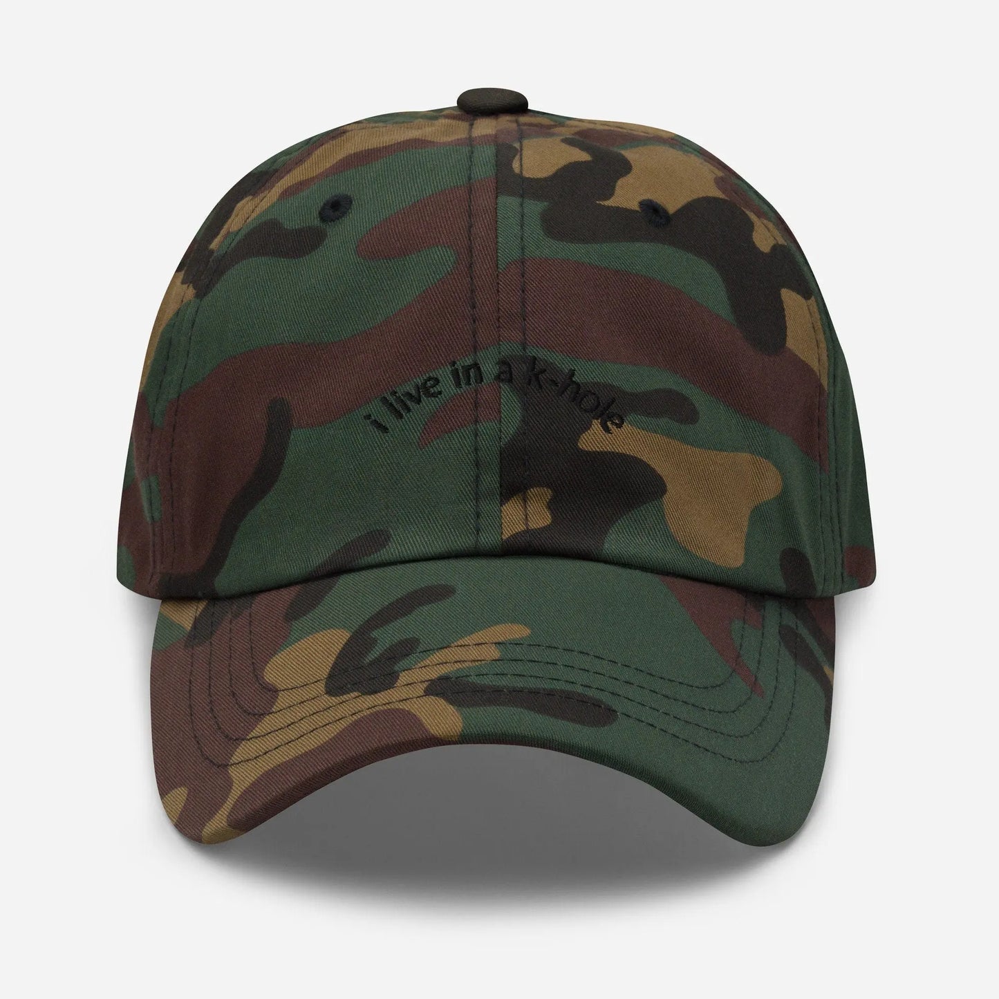 K-Hole Dad Hat - Gift for Club Kids & Ravers - Minimalist Embroidered Cotton Cap - Evilwater Originals
