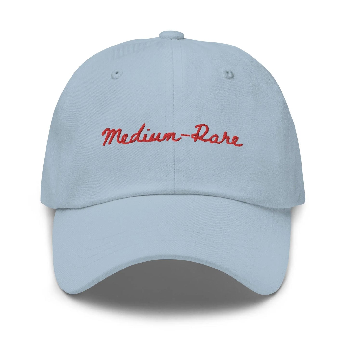 Medium Rare Steak Dad Hat - Steak Doneness - Gift for Dads, bbq fans, steak lovers, carnivores - Minimalist Cotton Embroidered Cap