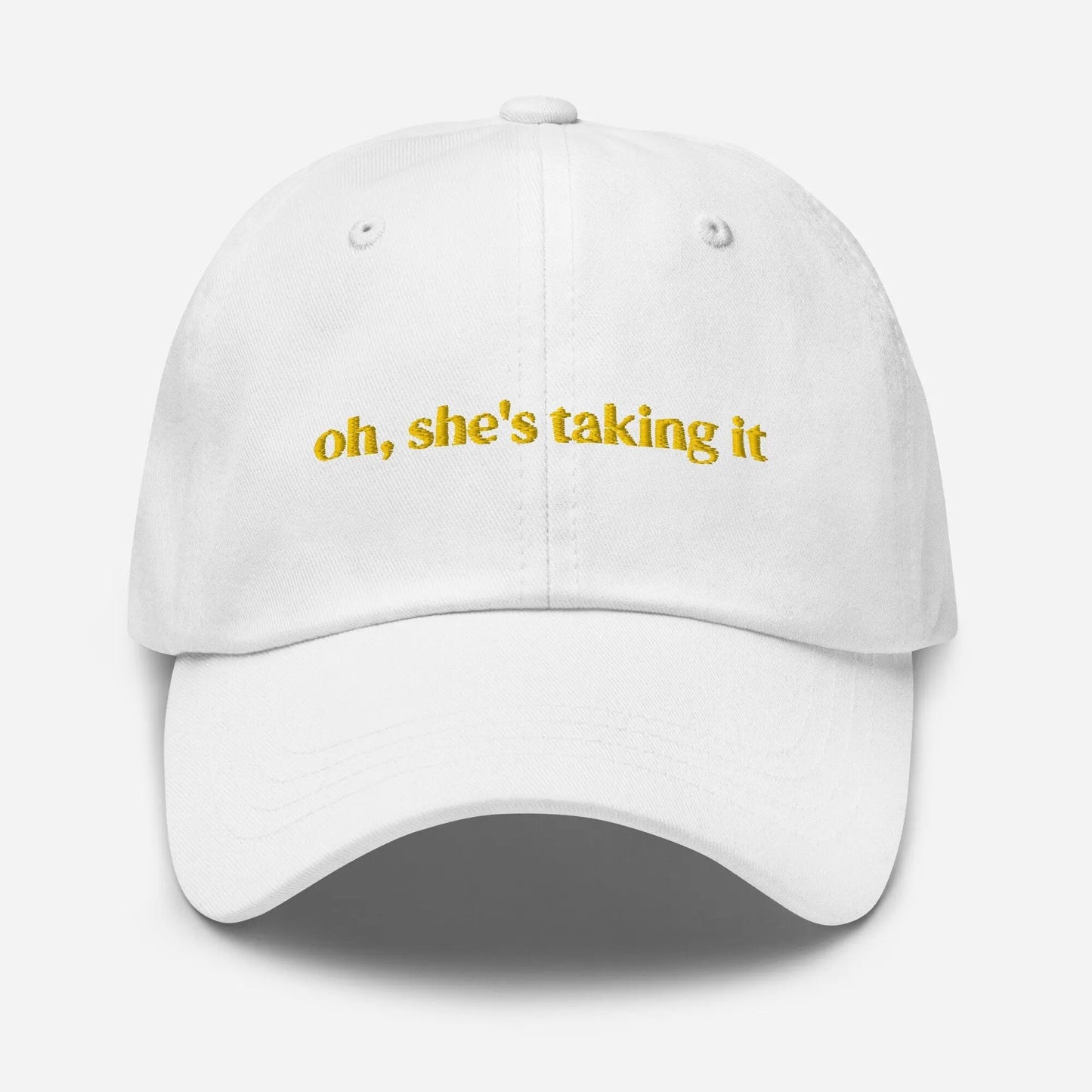 Oh, she's taking it - Mo'nique Stan dad hat - Minimalist Embroidered Cotton cap - Evilwater Originals
