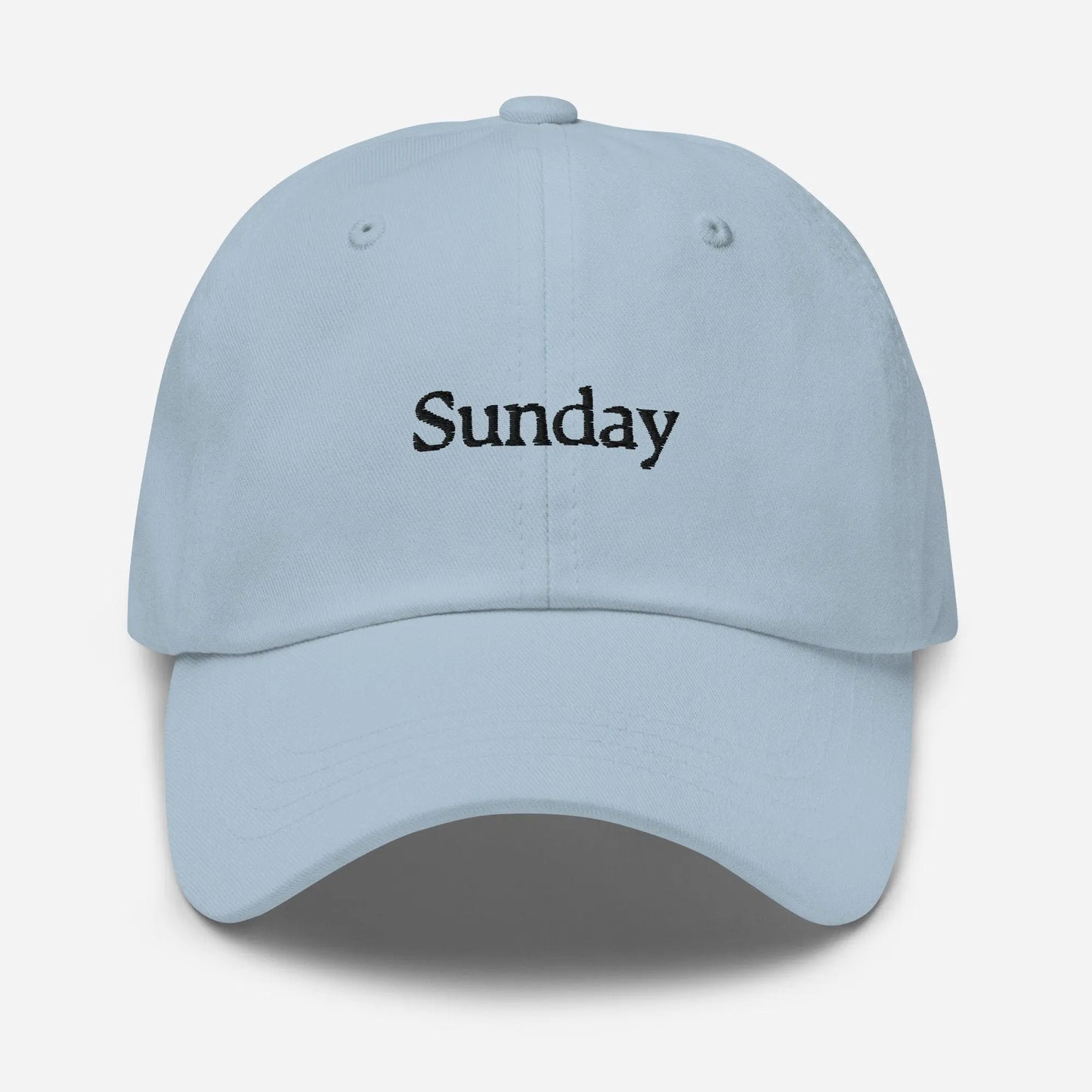 Sunday Dad Hat - Daily Embroidered Cotton Cap - Evilwater Originals