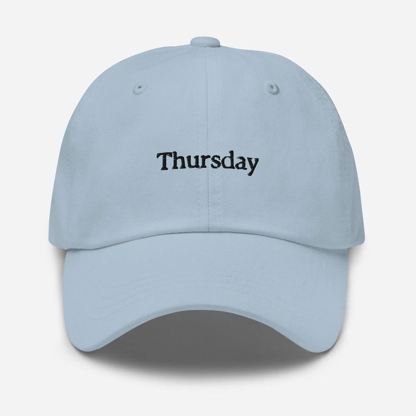 Thursday Dad Hat - Daily Embroidered Cotton Cap - Evilwater Originals