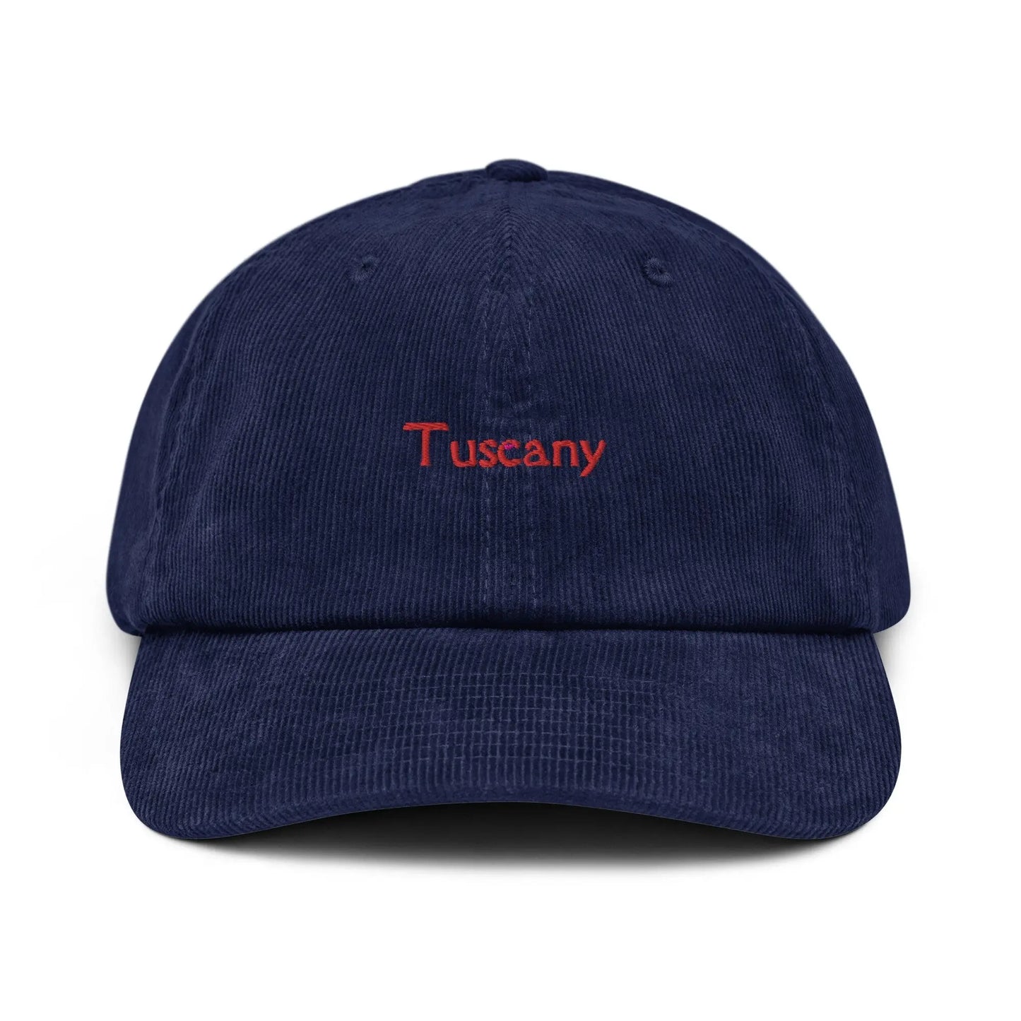 Tuscany Corduroy Hat - Gift for Italian Wine Lovers - Best Wine Regions of Italia - Handmade Embroidered Cap - Evilwater Originals