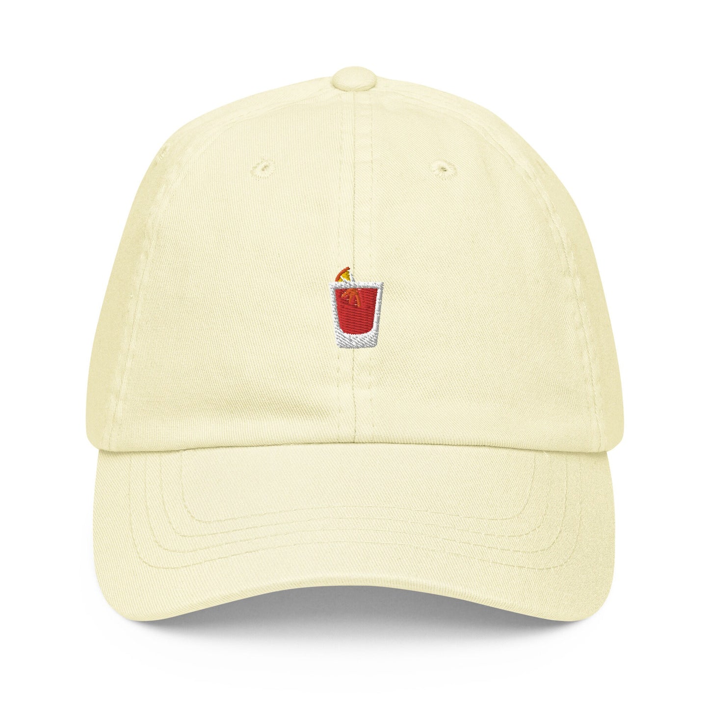 Negroni Pastel Dad Hat - Gift for cocktail lovers - Embroidered Cotton Cap