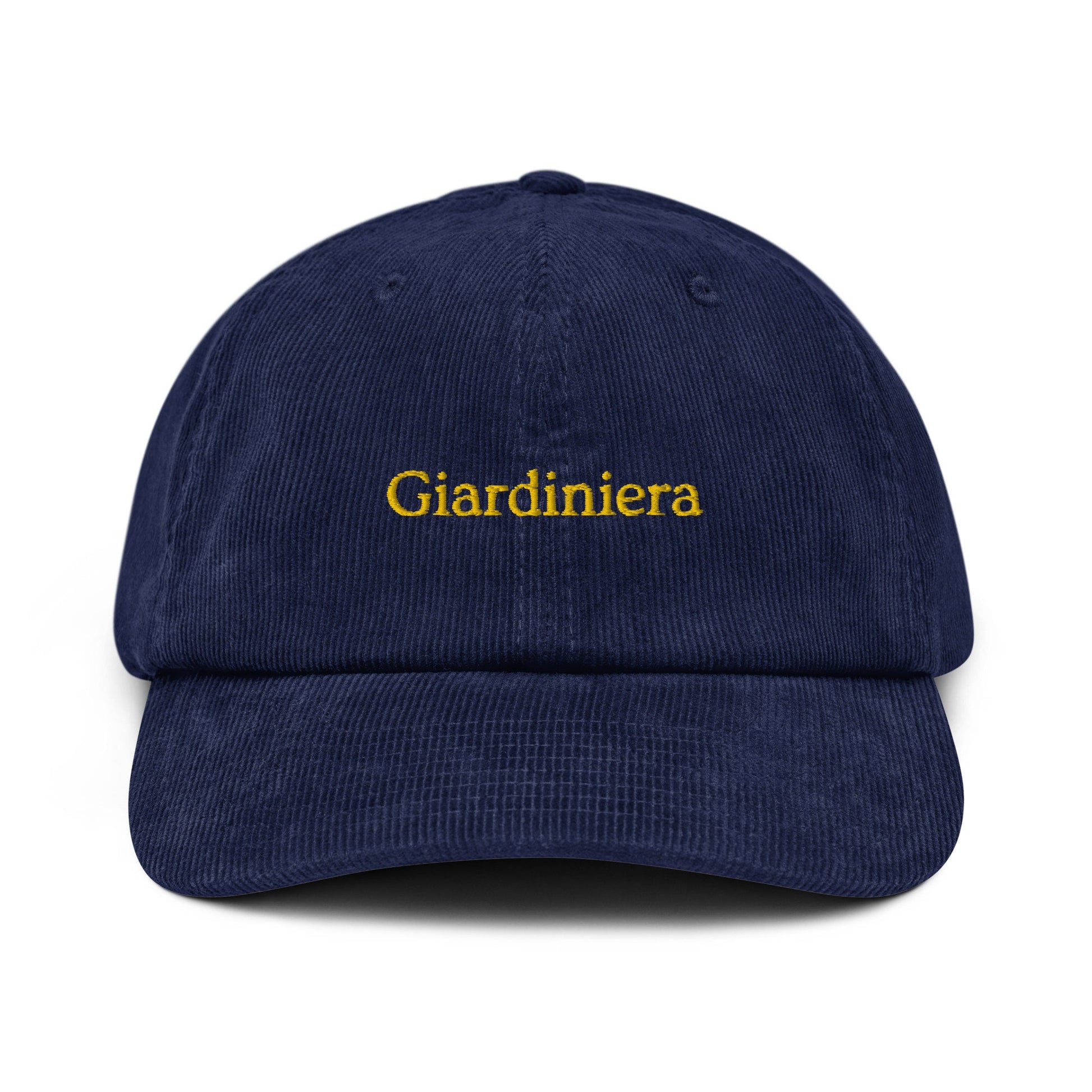 Giardiniera Corduroy Dad Hat - Gift for Italian charcuterie and cheese food Lovers - Handmade Embroidered Cap