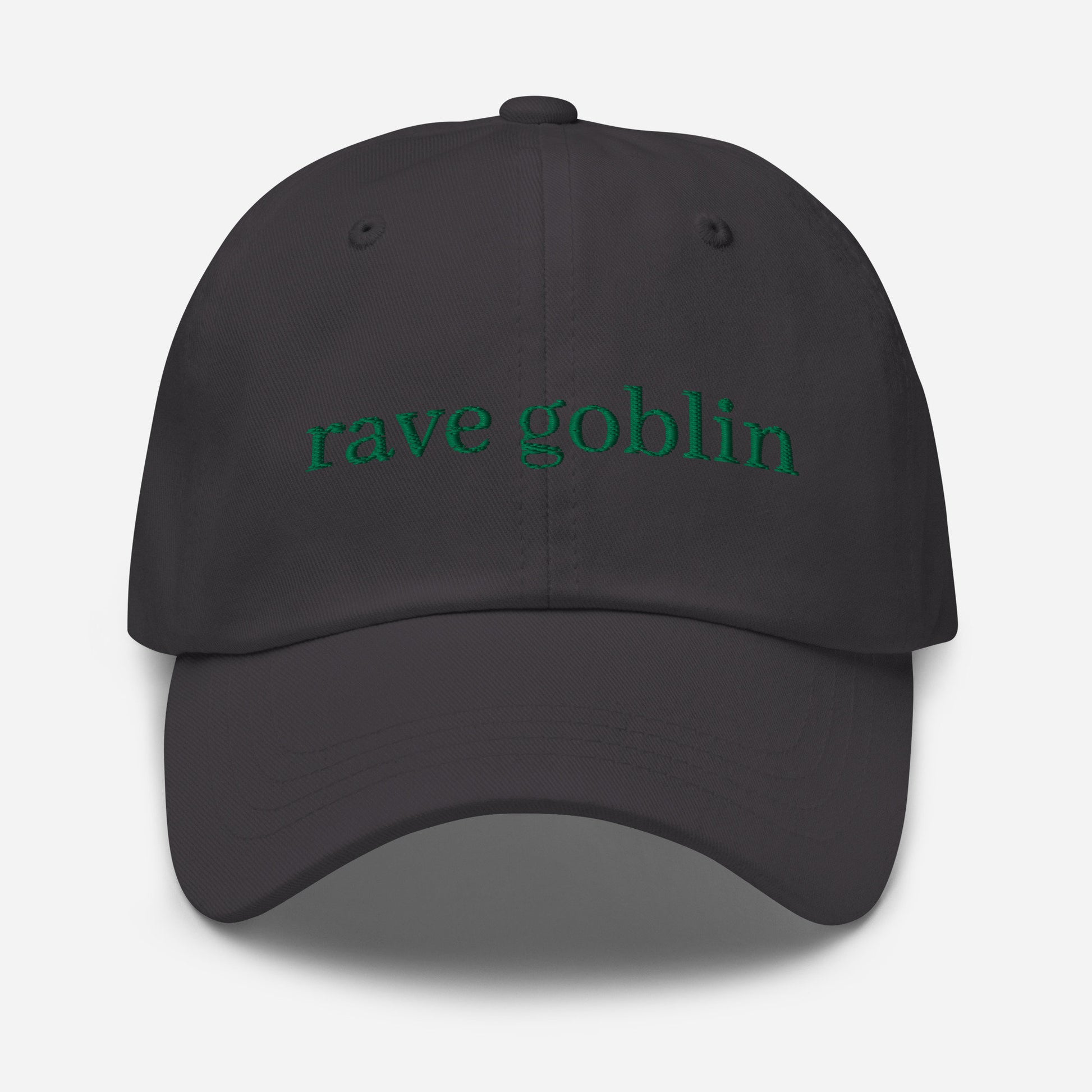 Rave Goblin - Gift for Ravers that club Goblin Mode - EDM, house, techno, electro, dnb, dubstep - Embroidered Cotton Hat