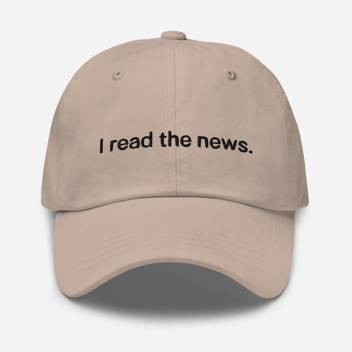 News Reader Dad Hat - Gift for magazine, newspaper and book lovers - Embroidered Cotton Cap
