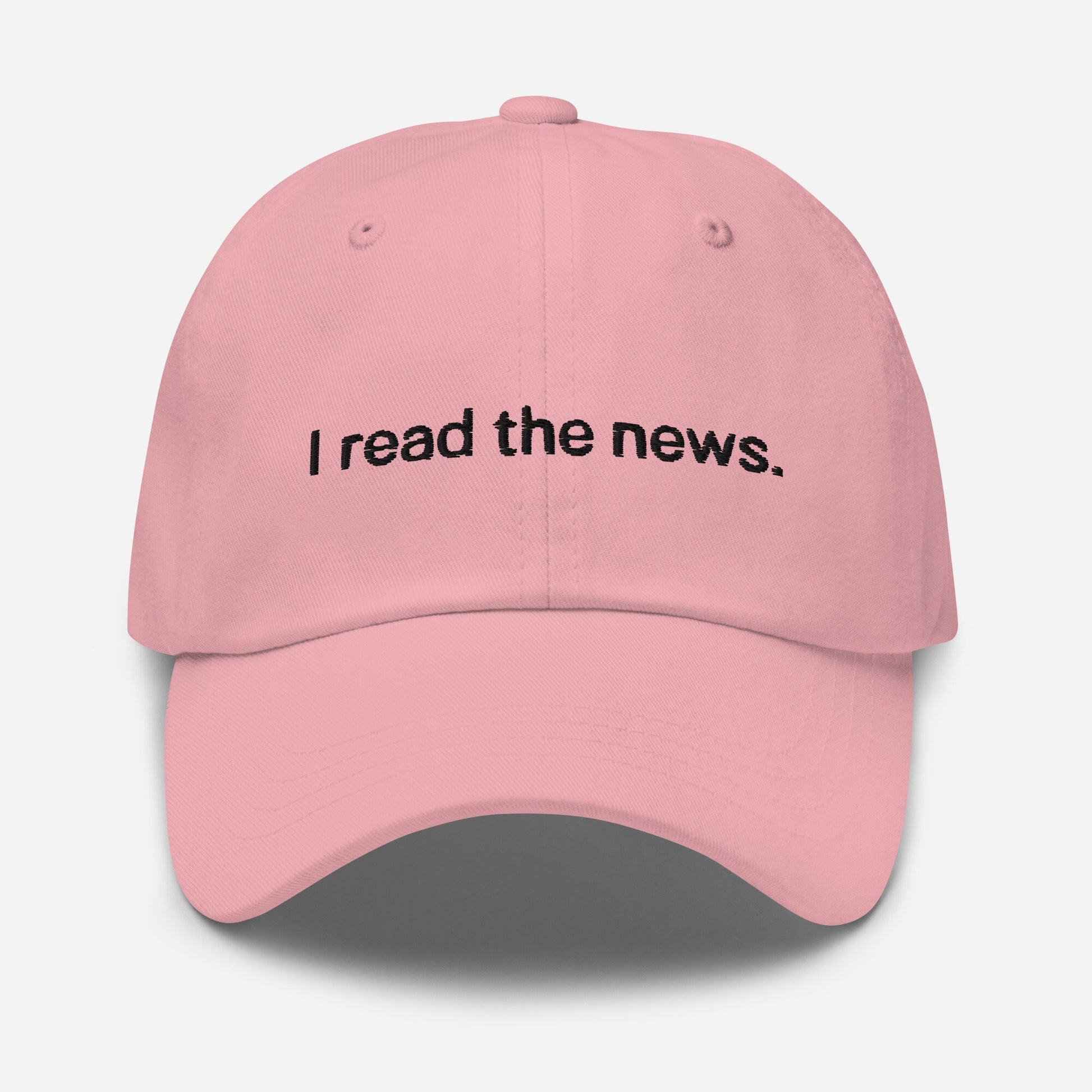 News Reader Dad Hat - Gift for magazine, newspaper and book lovers - Embroidered Cotton Cap