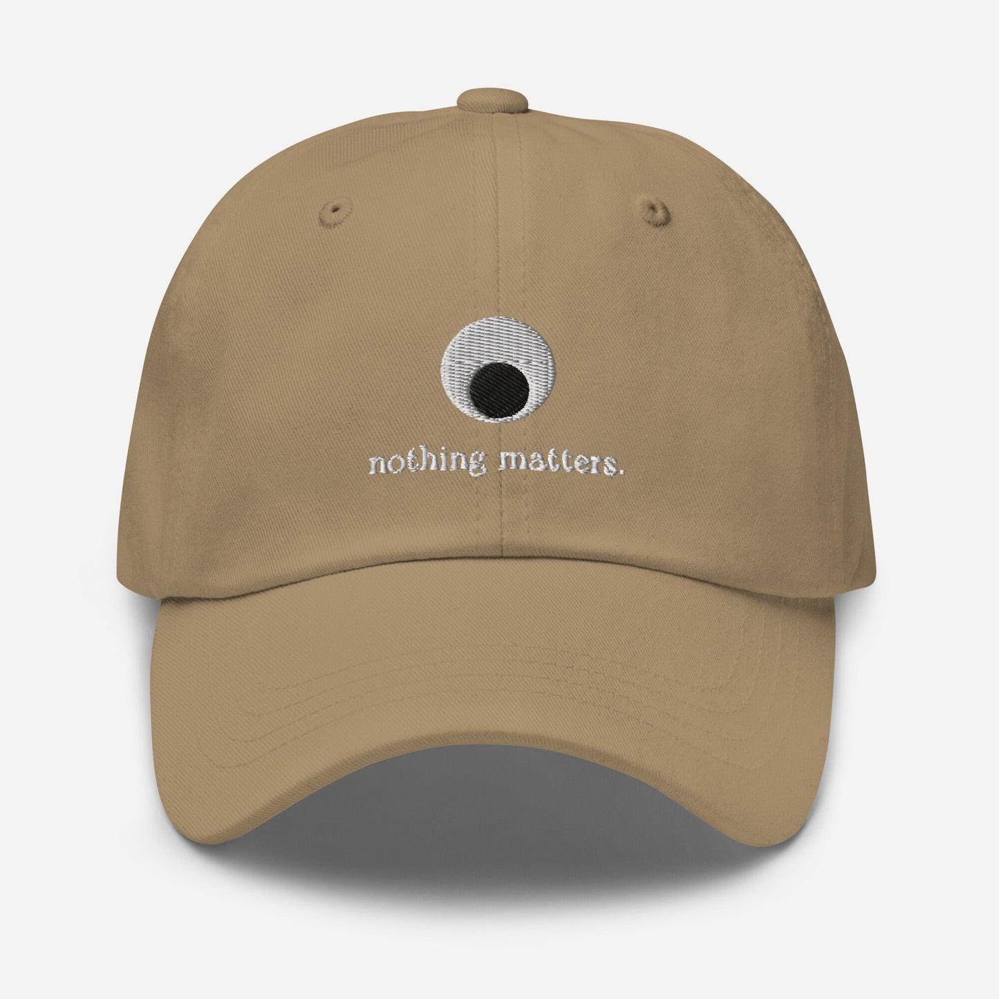 Nothing Matters Dad Hat - Everything Everywhere All At Once - A24 Film Fans Gift - Minimalist Embroidered Staff Cotton Hat