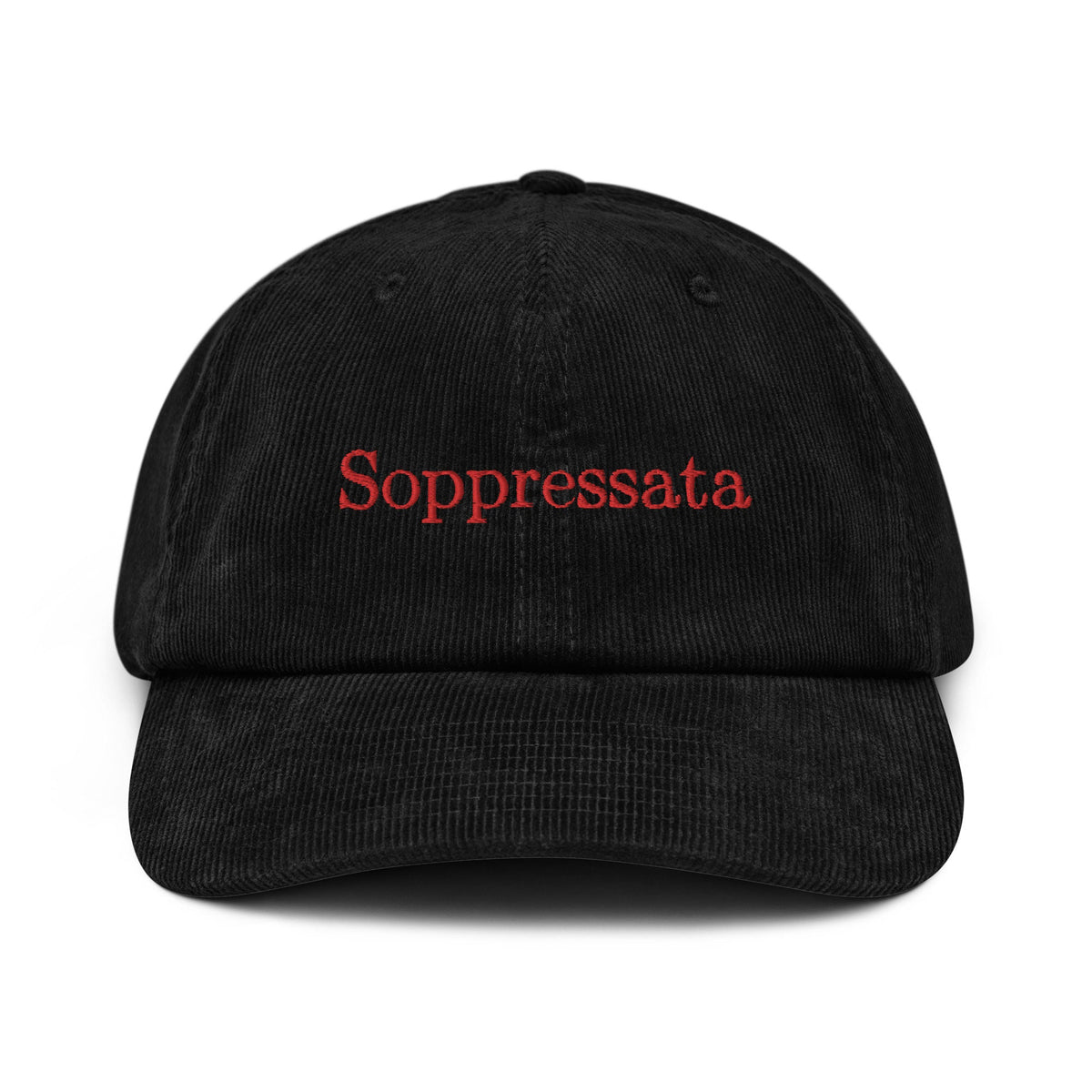 Soppressata Corduroy Dad Hat - Gift for Italian charcuterie and cheese food Lovers - Handmade Embroidered Cap