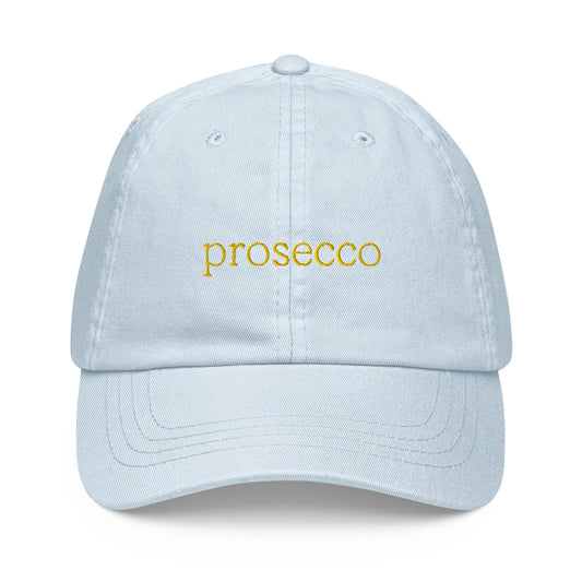 Prosecco Dad Hat - Gift for Italian Wine & Spritz Lovers - Pastel Cotton Embroidered Cap