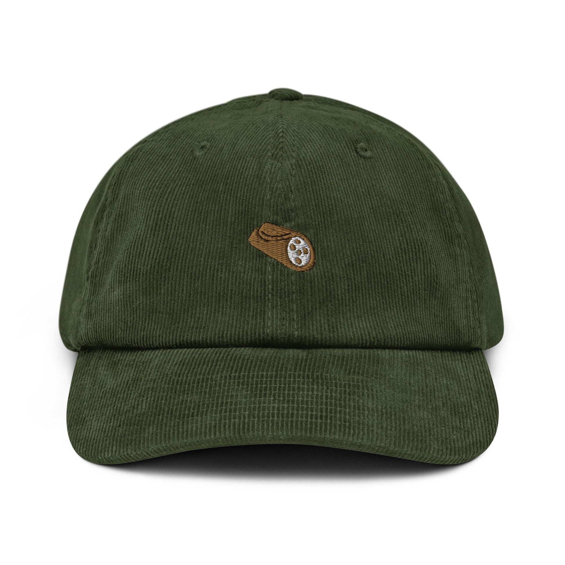 Cannoli Corduroy Dad Hat - Gift for Italian Dessert Lovers  - Handmade Embroidered Cap