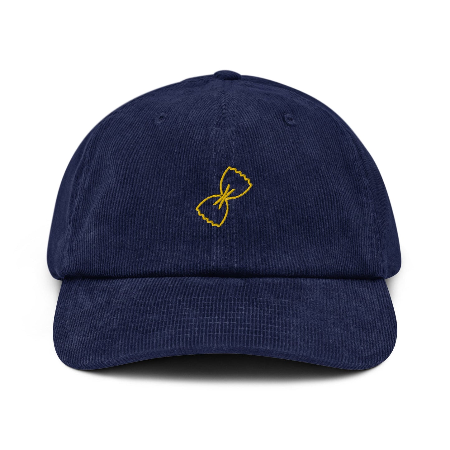 Farfalle Corduroy Dad Hat - Gift for Italian Pasta Lovers - Handmade Embroidered Cap