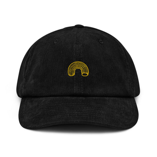Cornette Rigate Corduroy Dad Hat - Gift for Italian Pasta, Rigatoni Lovers - Handmade Embroidered Cap