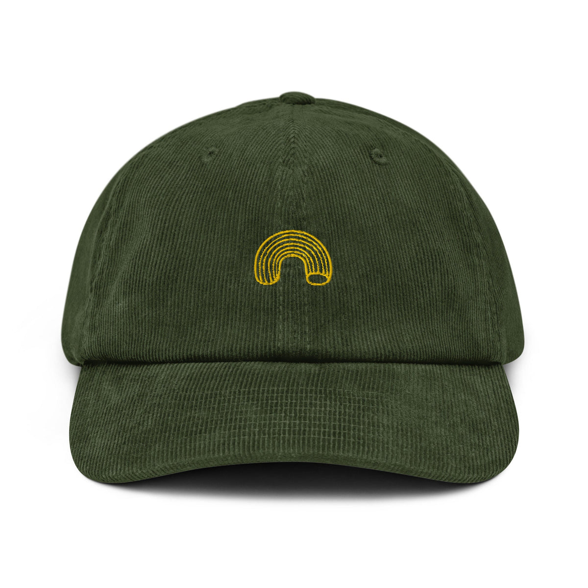 Cornette Rigate Corduroy Dad Hat - Gift for Italian Pasta, Rigatoni Lovers - Handmade Embroidered Cap