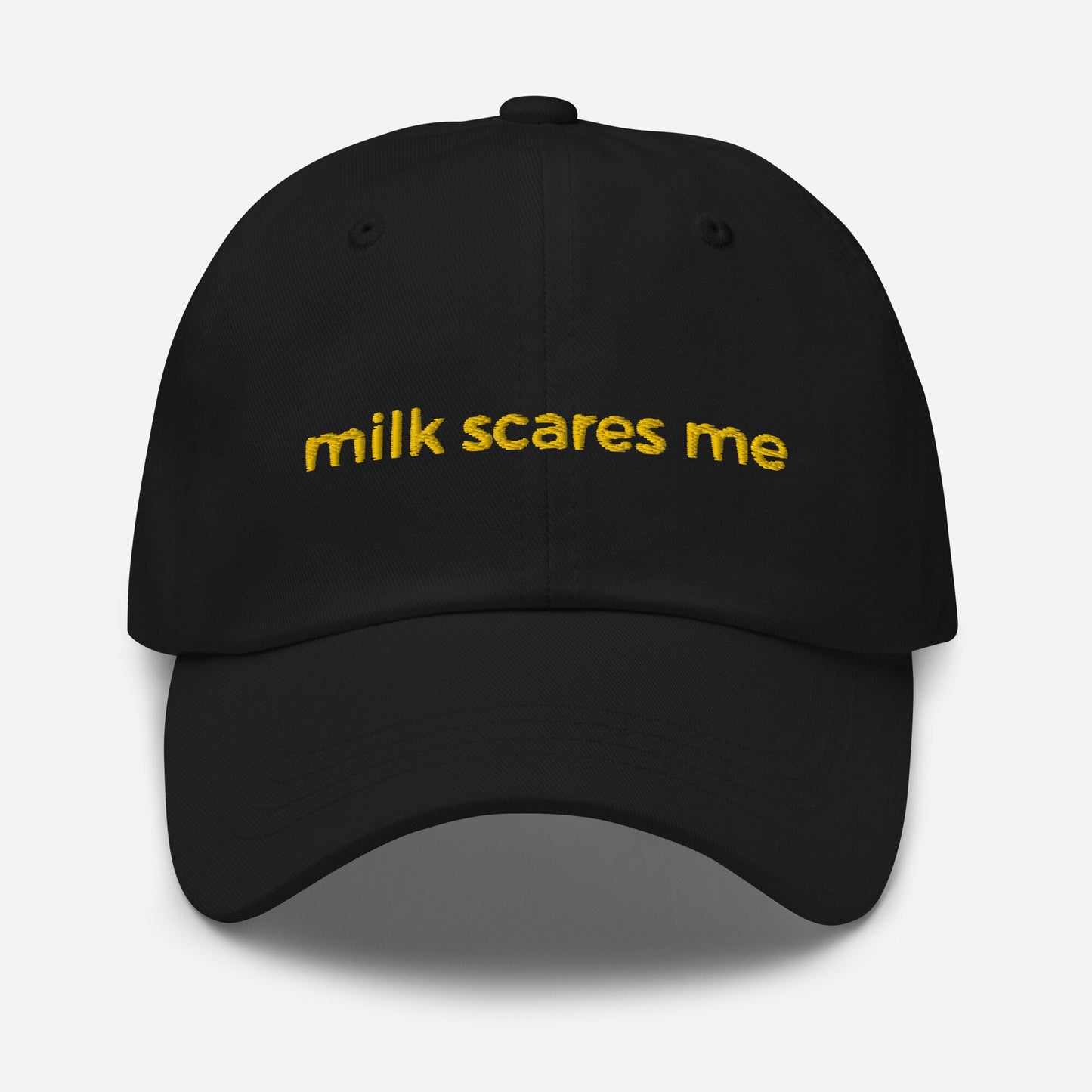 Dairy Free Dad Hat - Gift for Lactose Intolerant, Upset Stomach Survivors - 100% Vegan Embroidered Cotton Cap
