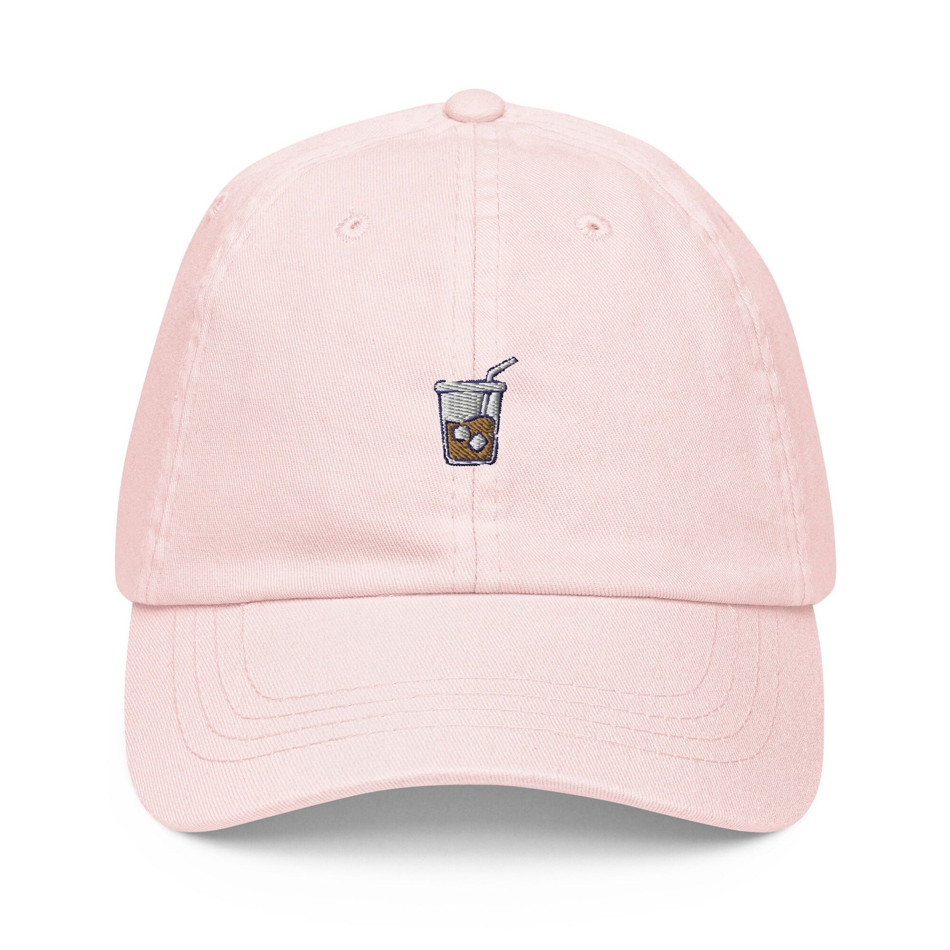 Ice Coffee Dad Hat - Gift for Java Lovers -  Pastel Cotton Embroidered