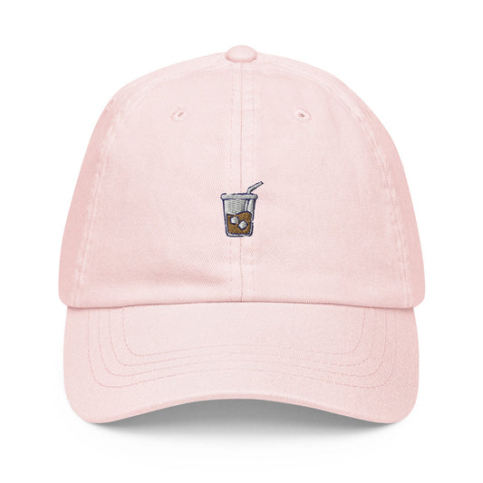 Ice Coffee Dad Hat - Gift for Java Lovers -  Pastel Cotton Embroidered