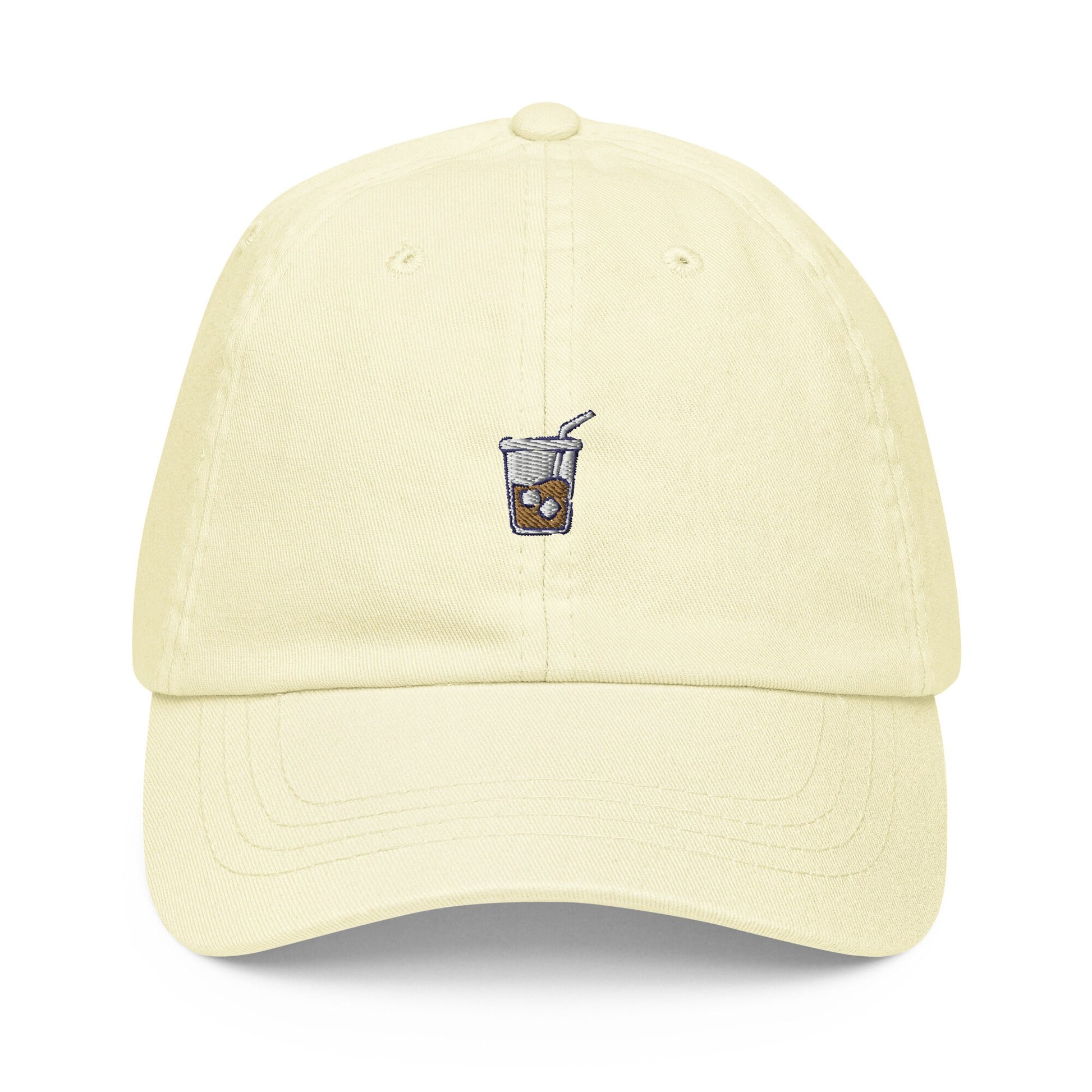 Ice Coffee Dad Hat - Gift for Java Lovers -  Pastel Cotton Embroidered
