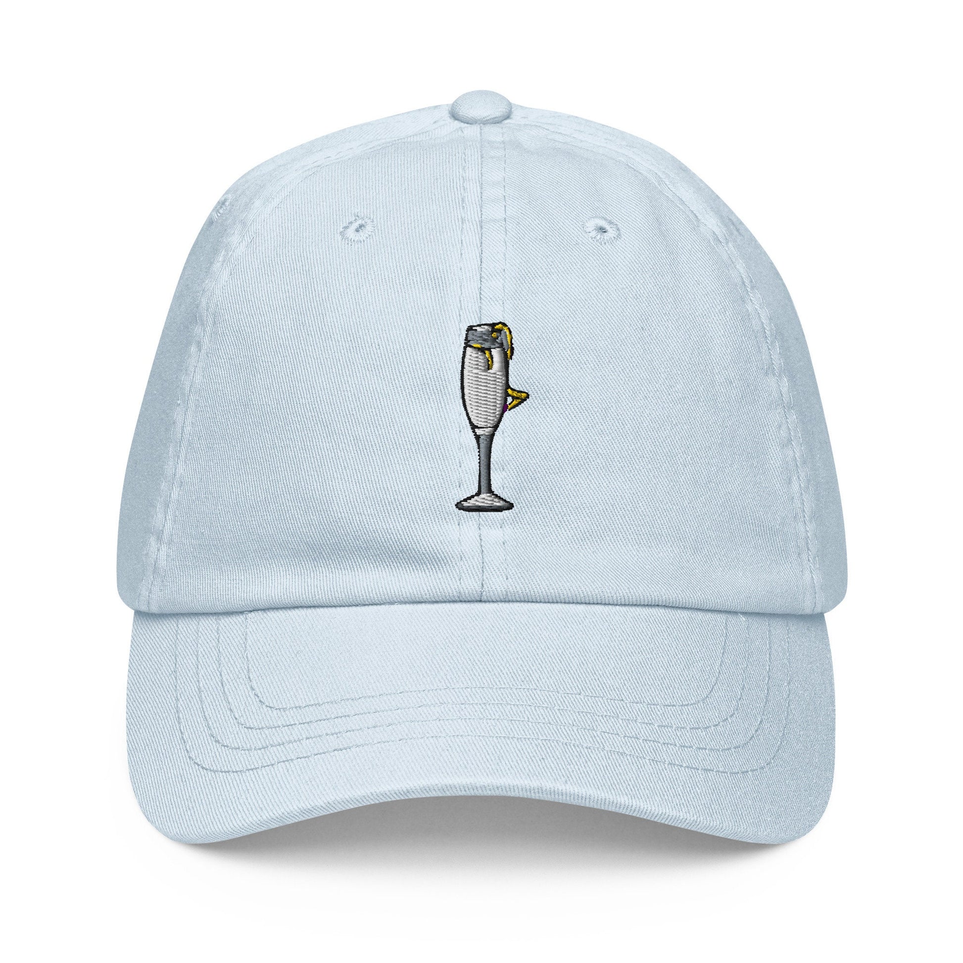 French 75 Dad Hat - Gift for Cocktail Lovers - Pastel Cotton Embroidered Cap