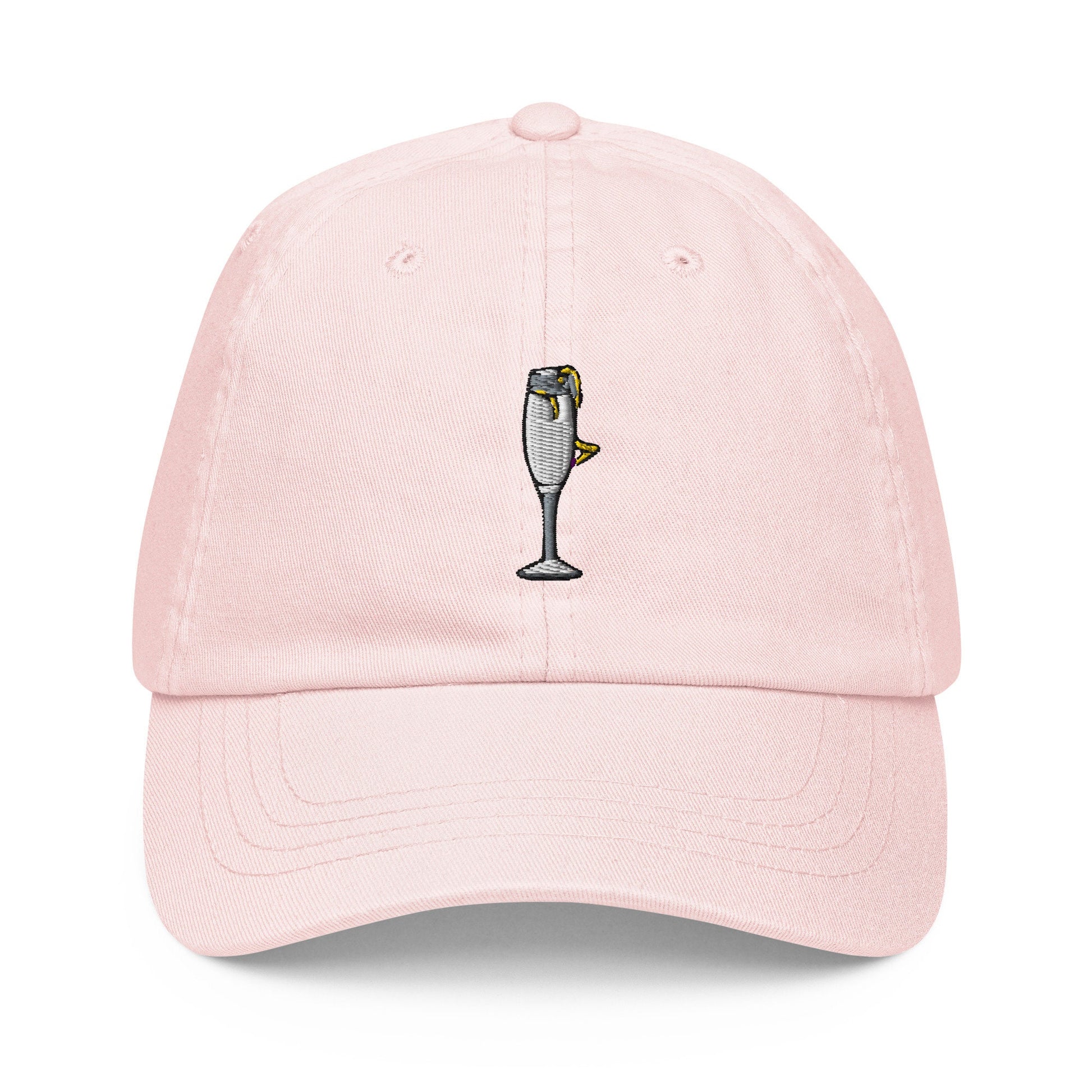 French 75 Dad Hat - Gift for Cocktail Lovers - Pastel Cotton Embroidered Cap