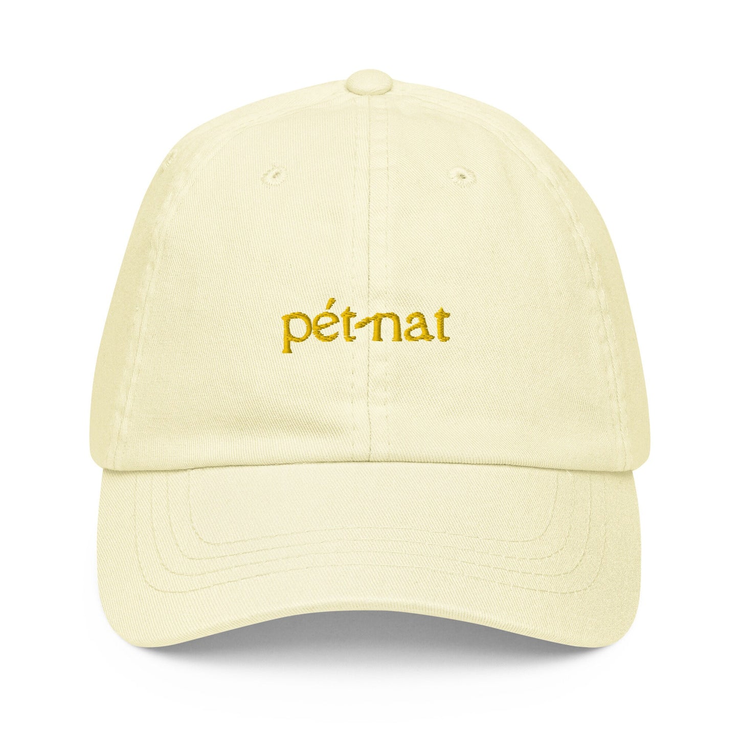 Pét-nat Hat - Gift for sparkling natural french wine lovers - Pastel Cotton Embroidered Cap