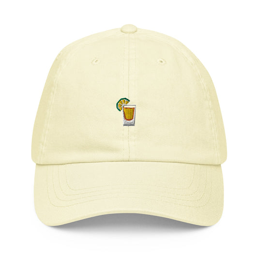 Tequila Shot Dad Hat - Gift for Mexican Spirit Lovers and Party Goers - Pastel Cotton Embroidered Cap