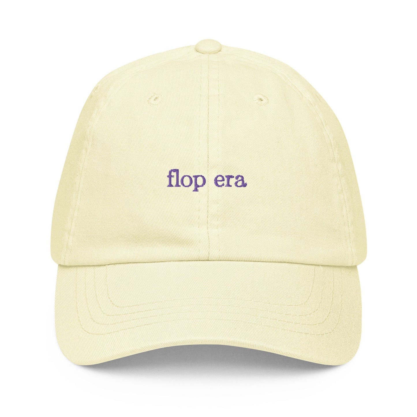 Flop Era Dad Hat - Funny Best Friend Gift - Pastel Cotton Embroidered Cap