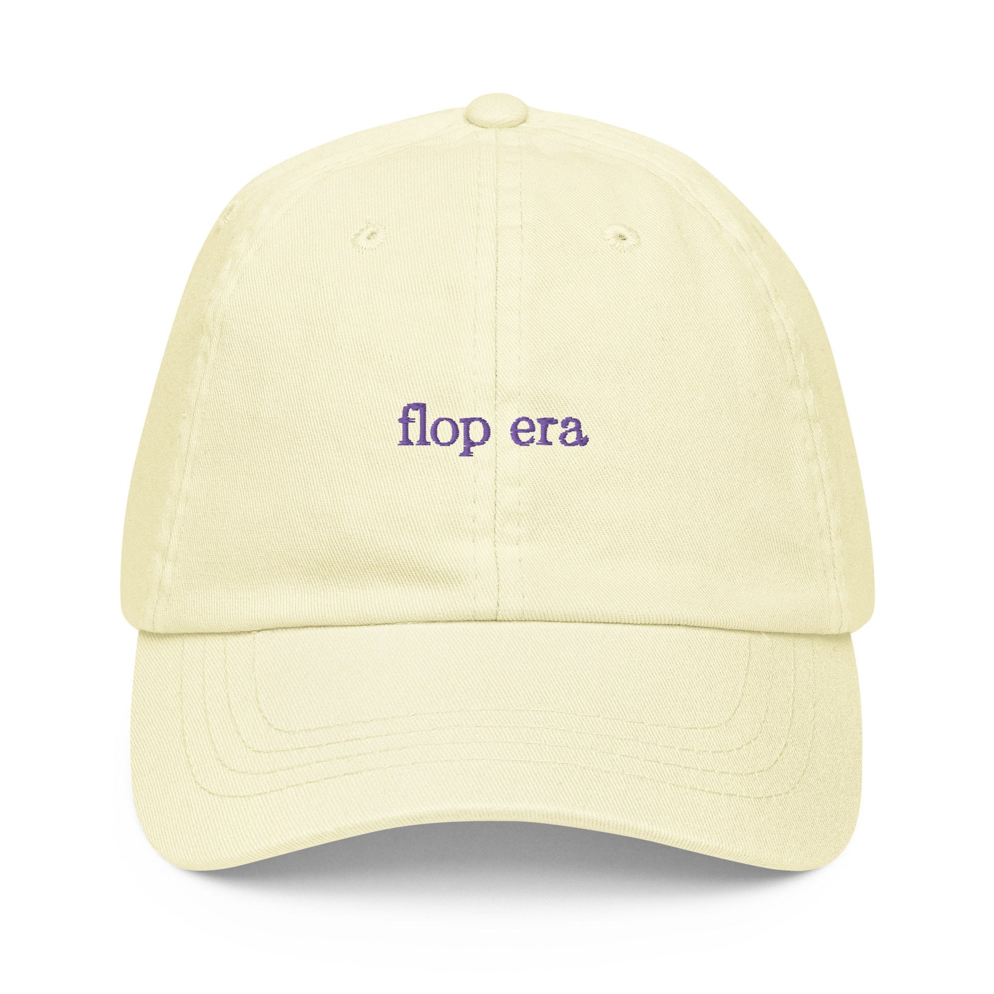 Flop Era Dad Hat - Funny Best Friend Gift - Pastel Cotton Embroidered Cap