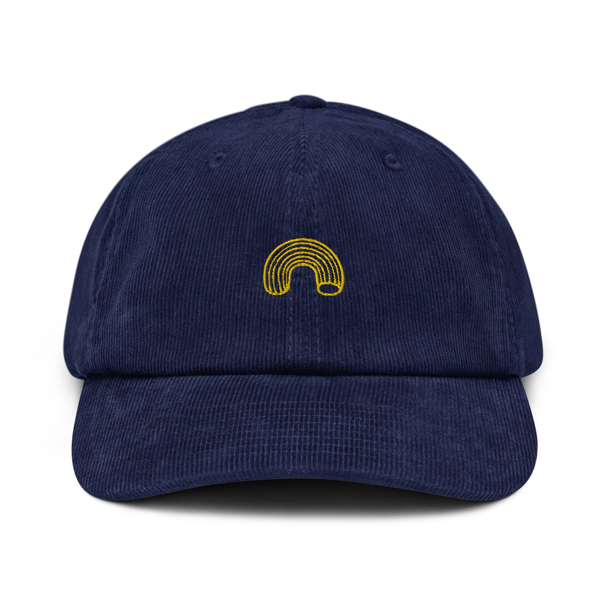 Cornette Rigate Corduroy Dad Hat - Gift for Italian Pasta, Rigatoni Lovers - Handmade Embroidered Cap